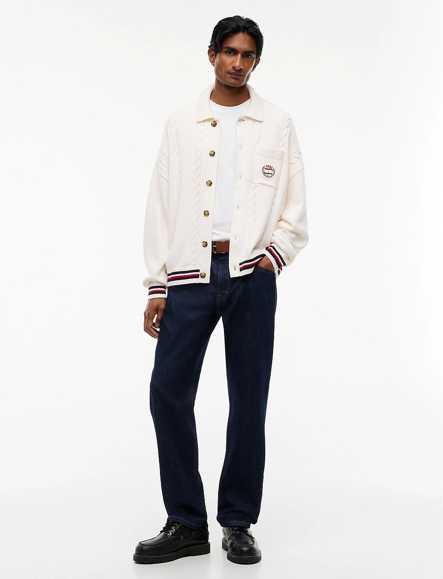 Tommy Jeans - TJM RLX CABLE KNITTED CARDIGAN - kardiganid - off white - 4