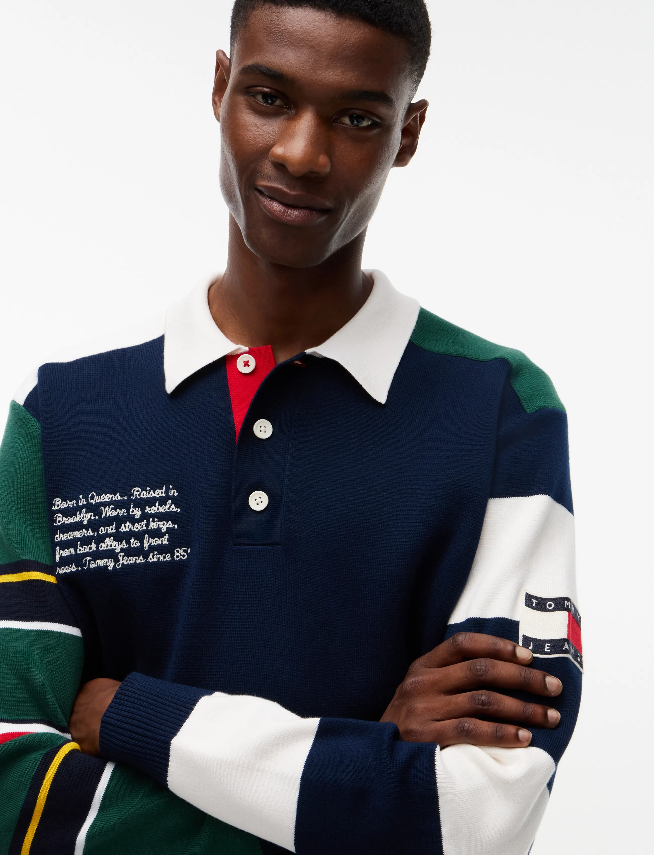 Tommy Jeans - TJM REG TOMMY KNITTED RUGBY EXT - dark blue multi - 3