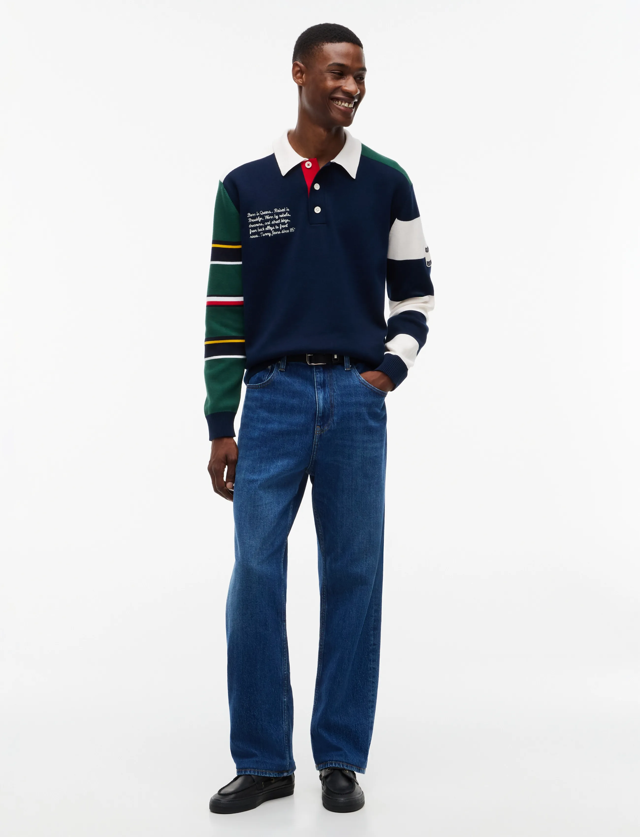 Tommy Jeans - TJM REG TOMMY KNITTED RUGBY EXT - dark blue multi - 4