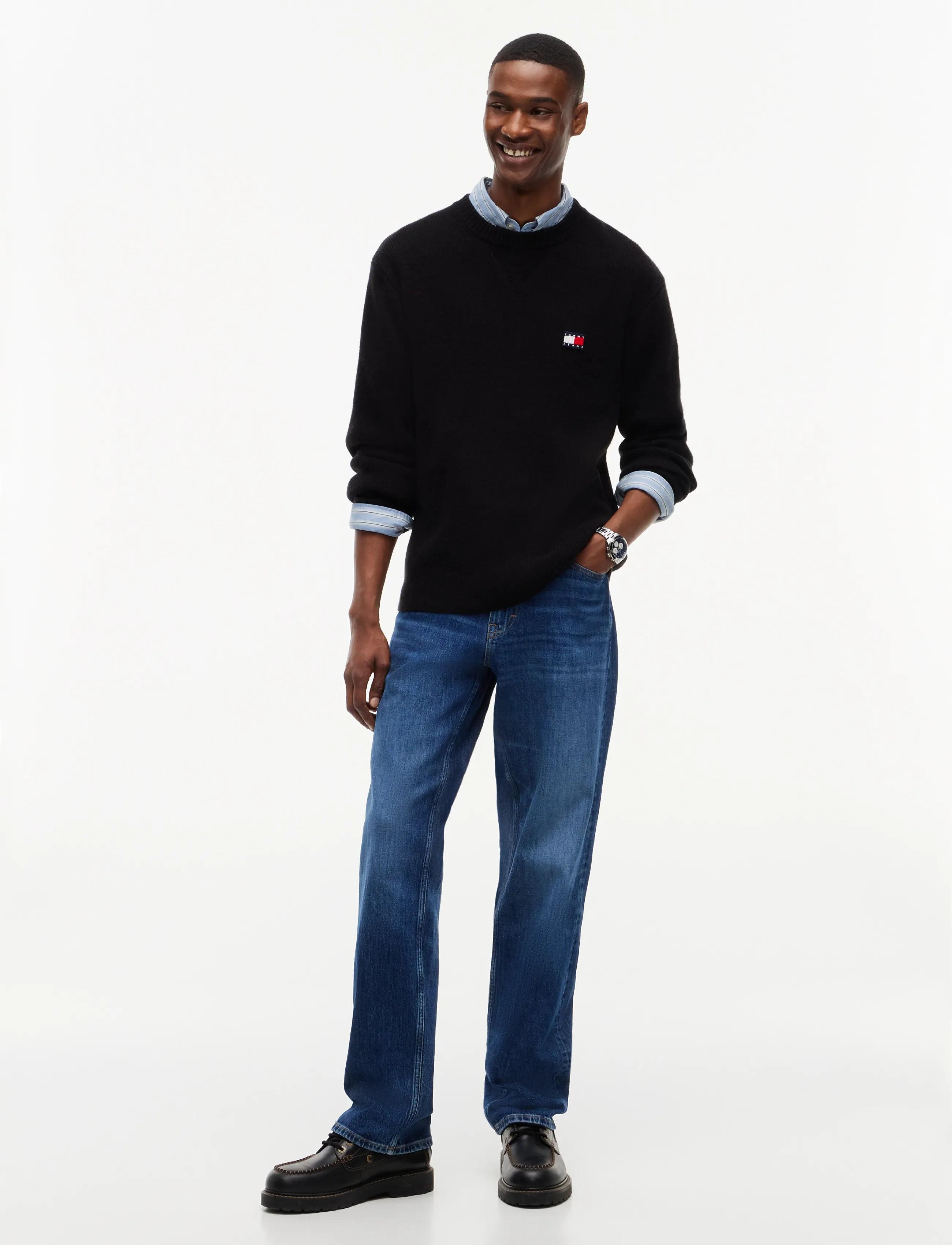 Tommy Jeans - TJM REG WOOL MIX SWEATER - black - 4