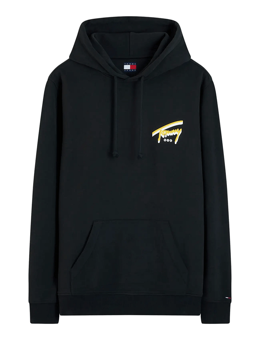 Tommy Jeans - TJM REG NYC SIGNATURE HOODIE EXT - kapuutsiga pusad - black - 1