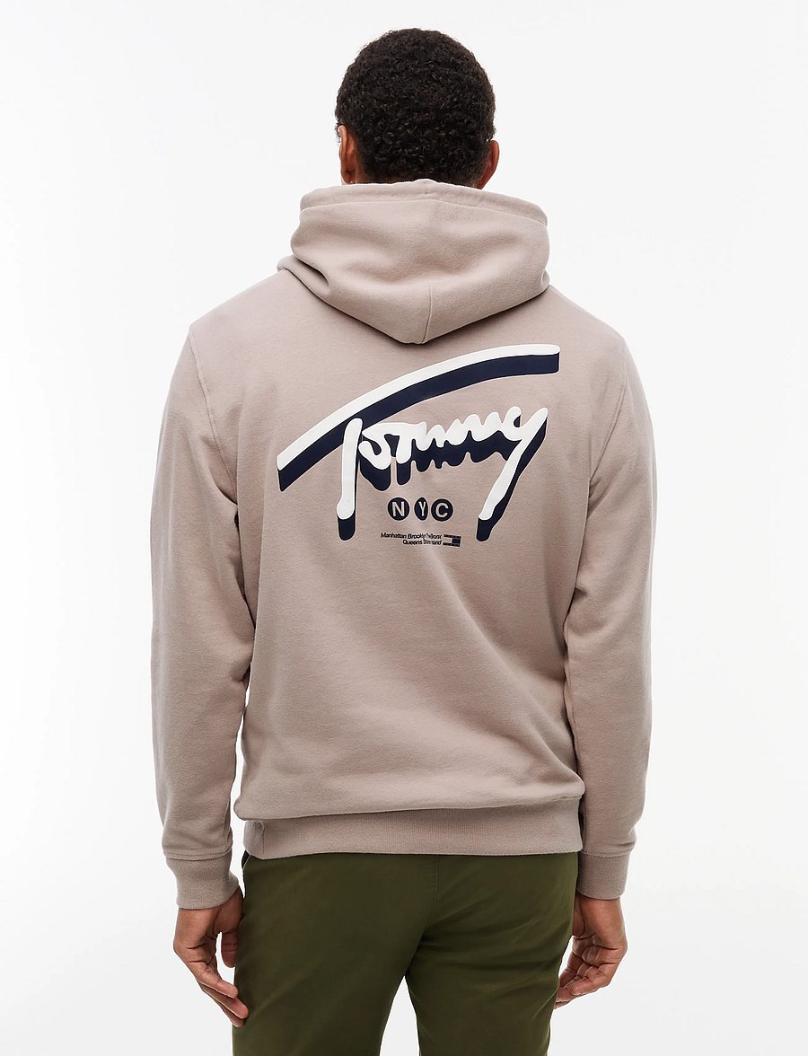 Tommy Jeans - TJM REG NYC SIGNATURE HOODIE EXT - hættetrøjer - limestone dust - 2