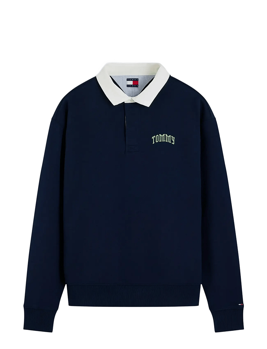 Tommy Jeans - TJM RLX TOMMY RUGBY EXT - langærmede poloer - dark blue - 1