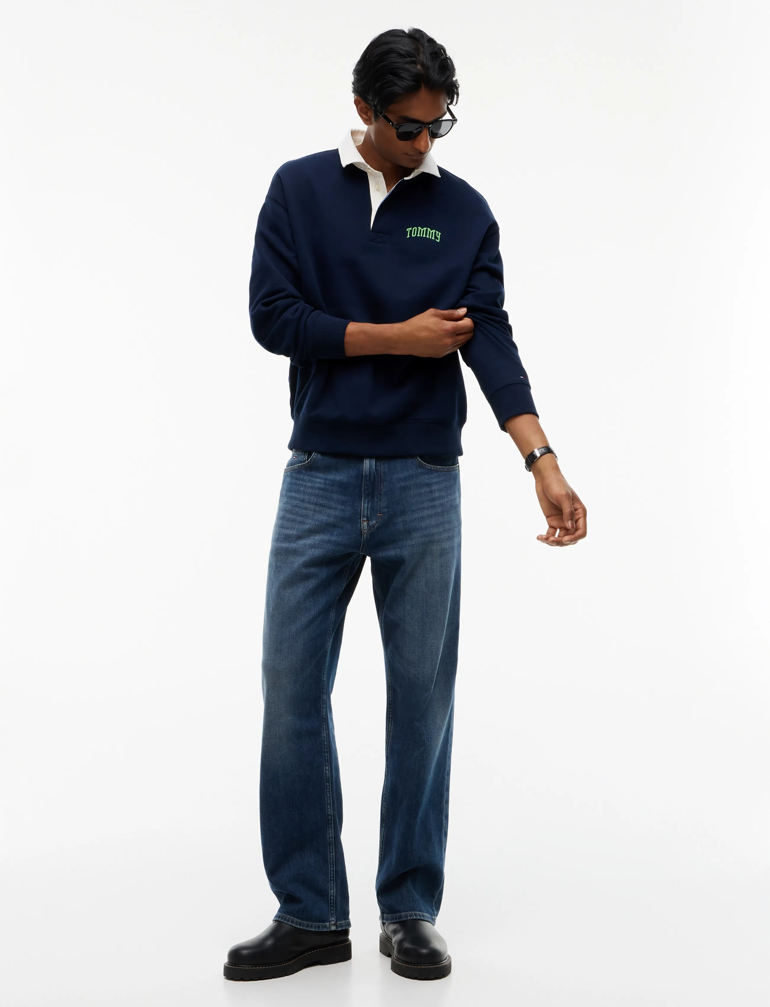 Tommy Jeans - TJM RLX TOMMY RUGBY EXT - langærmede poloer - dark blue - 4