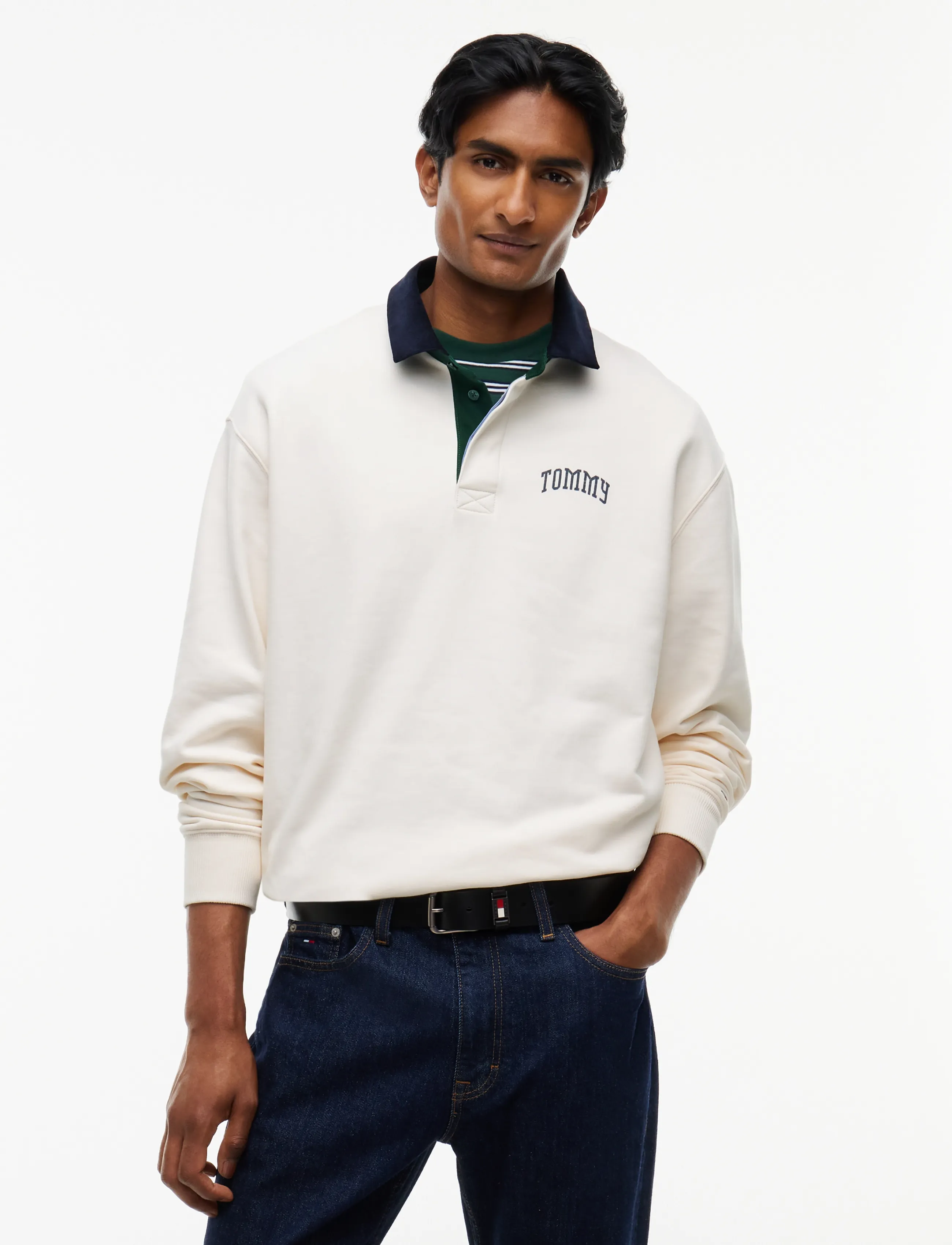 Tommy Jeans TJM RLX TOMMY RUGBY EXT - Osta stiili järgi - OFF WHITE / cream