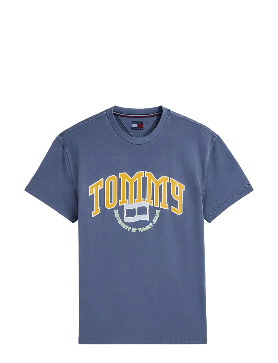 Tommy Jeans - TJM REG CREST ARCH TEE EXT - kortærmede t-shirts - dark blue - 1