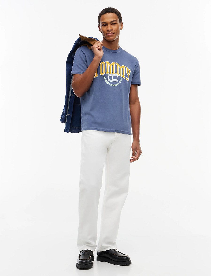 Tommy Jeans - TJM REG CREST ARCH TEE EXT - kortærmede t-shirts - dark blue - 4