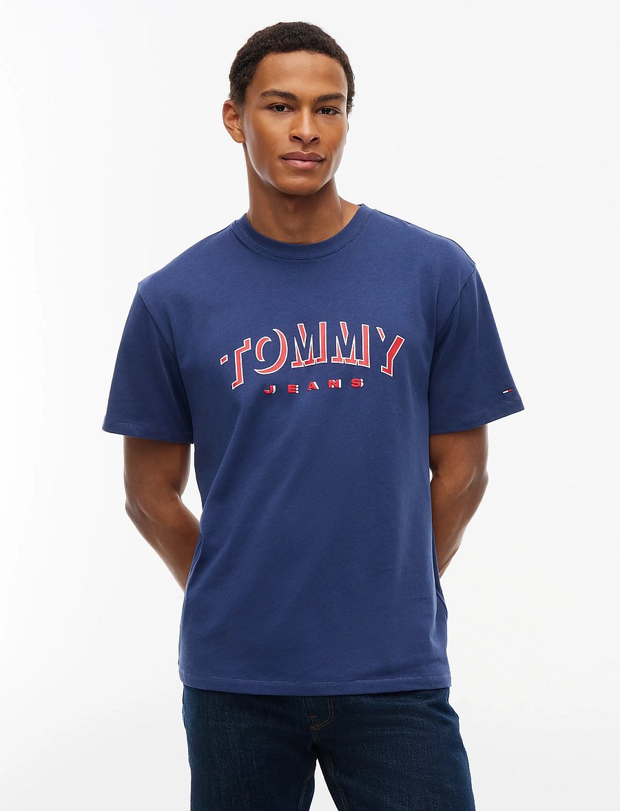 Tommy Jeans - TJM RLX DNA PLAY TEE EXT - kurzärmelige t-shirts - basic navy - 0