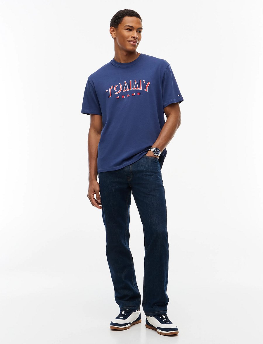 Tommy Jeans - TJM RLX DNA PLAY TEE EXT - kurzärmelige t-shirts - basic navy - 4