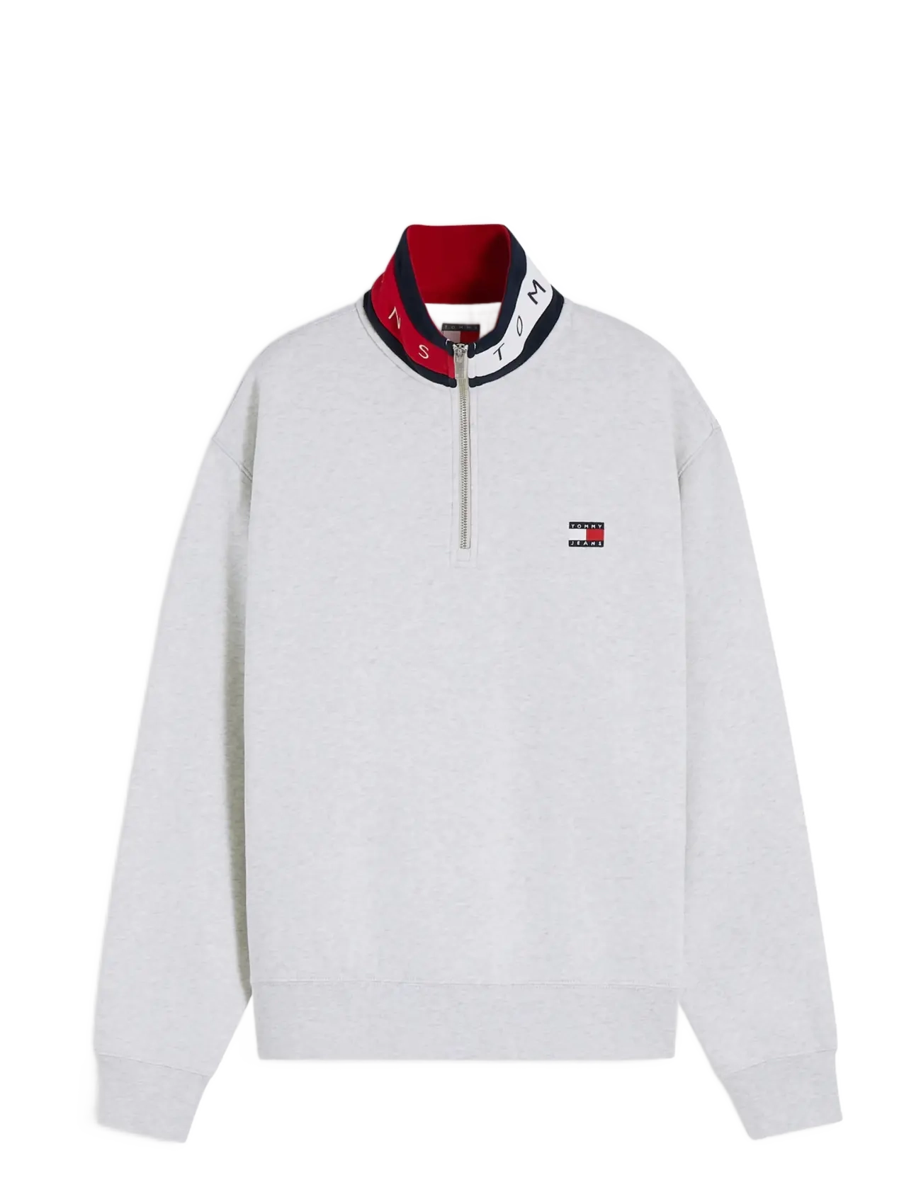 Tommy Jeans - TJM RLX BRANDED COLLAR QZ EXT - shoppa efter stil - ice grey heather - 1