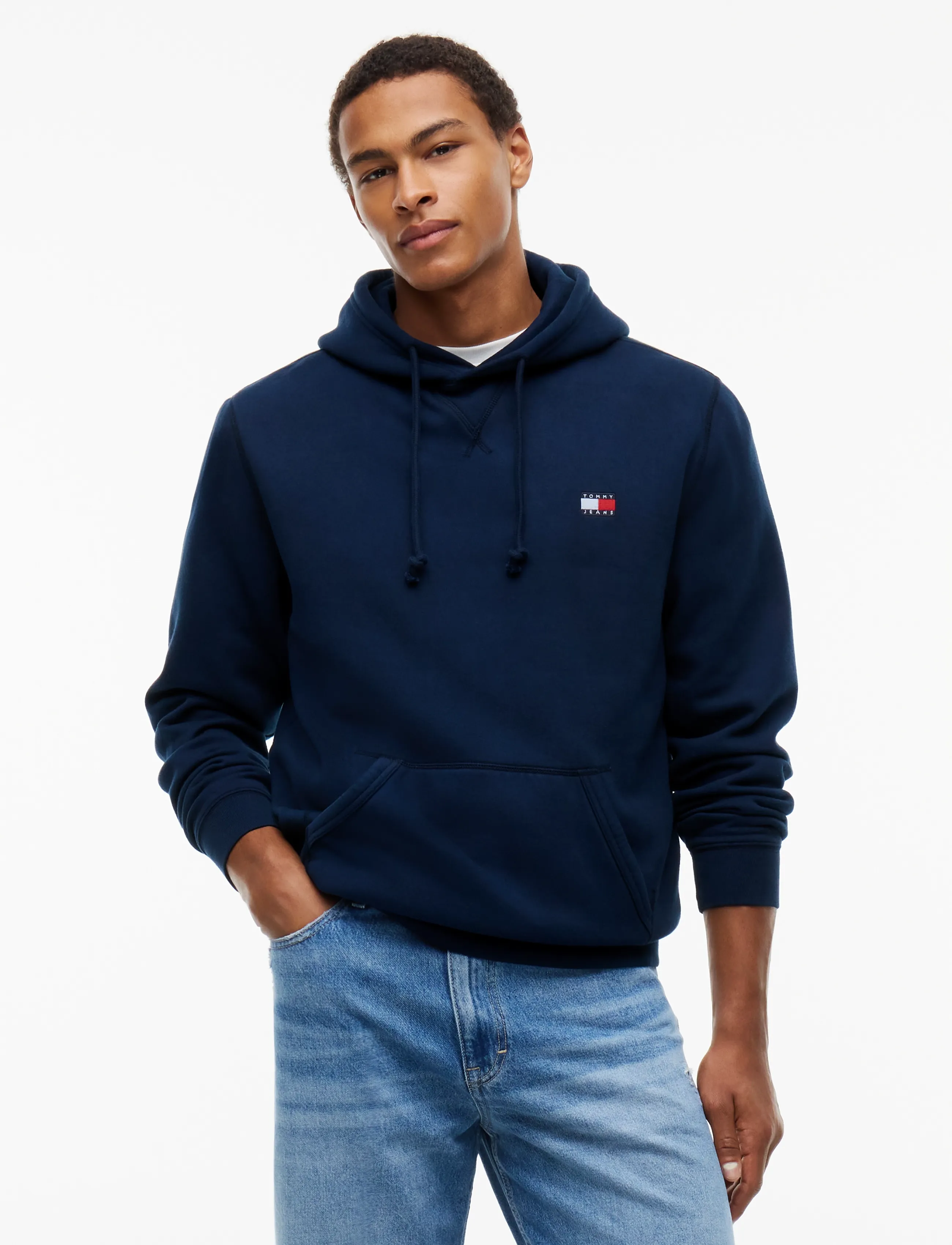 Tommy Jeans Badge Hoodie - Sweatshirts - DARK BLUE / navy