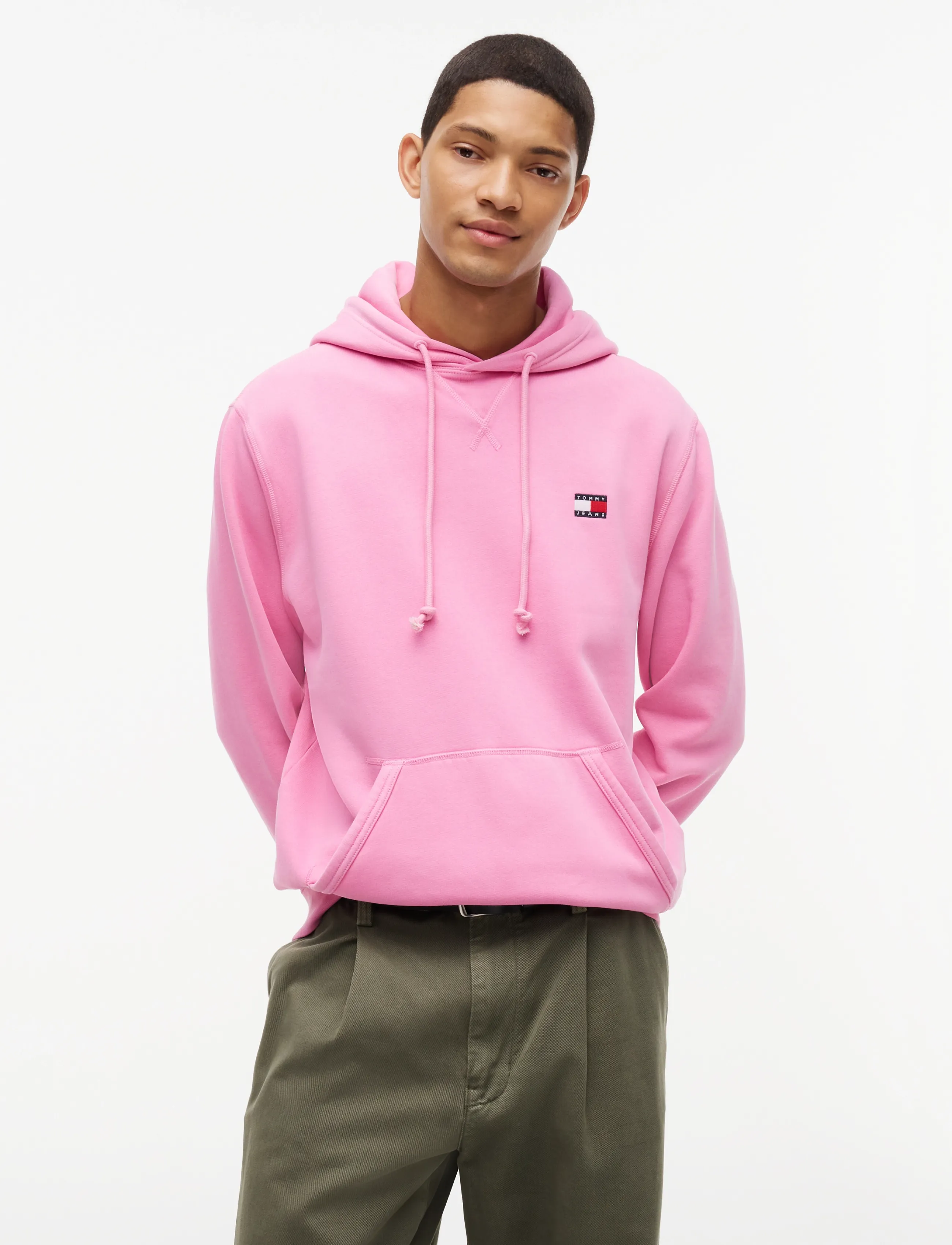 Tommy Jeans TJM REG BADGE HOODIE EXT - Sweatshirts - ROSE TEA / pink/rose