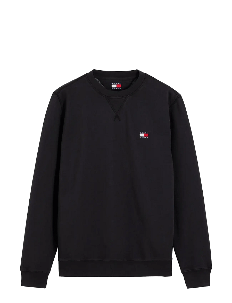 Tommy Jeans - Badge Crew - sweatshirts - black - 1