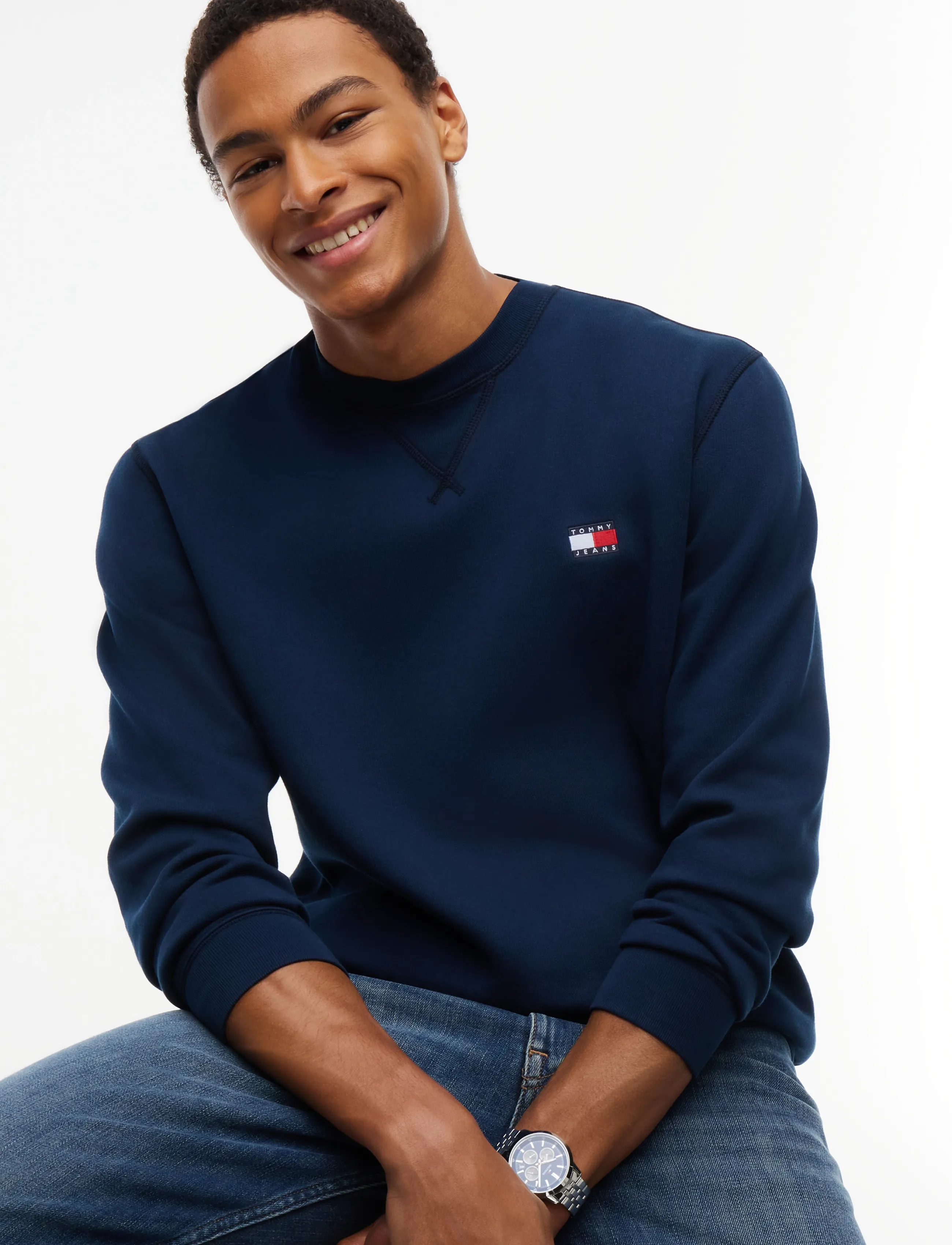 Tommy Jeans - Badge Crew - sweatshirts - dark blue - 3
