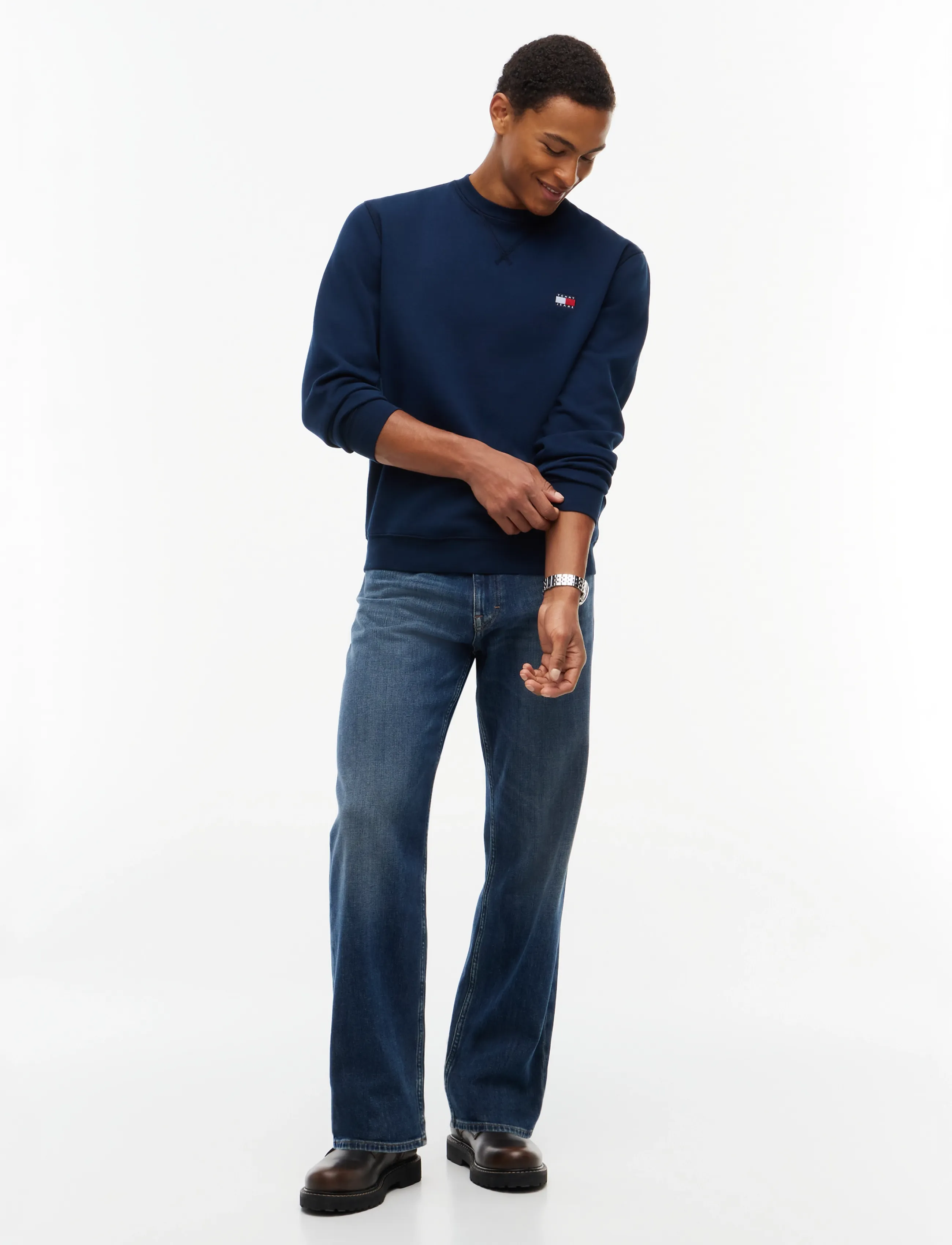 Tommy Jeans - Badge Crew - sweatshirts - dark blue - 4