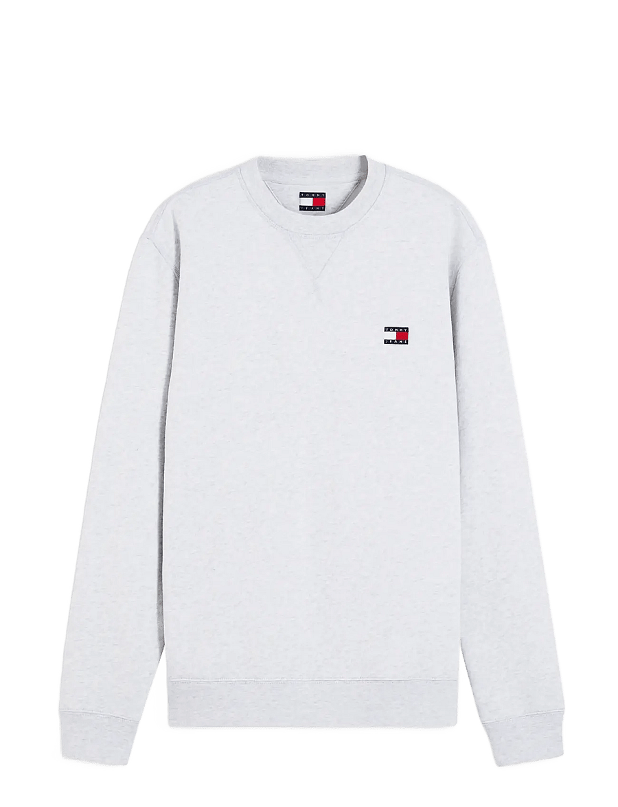 Tommy Jeans - Badge Crew - sweatshirts - ice grey heather - 1