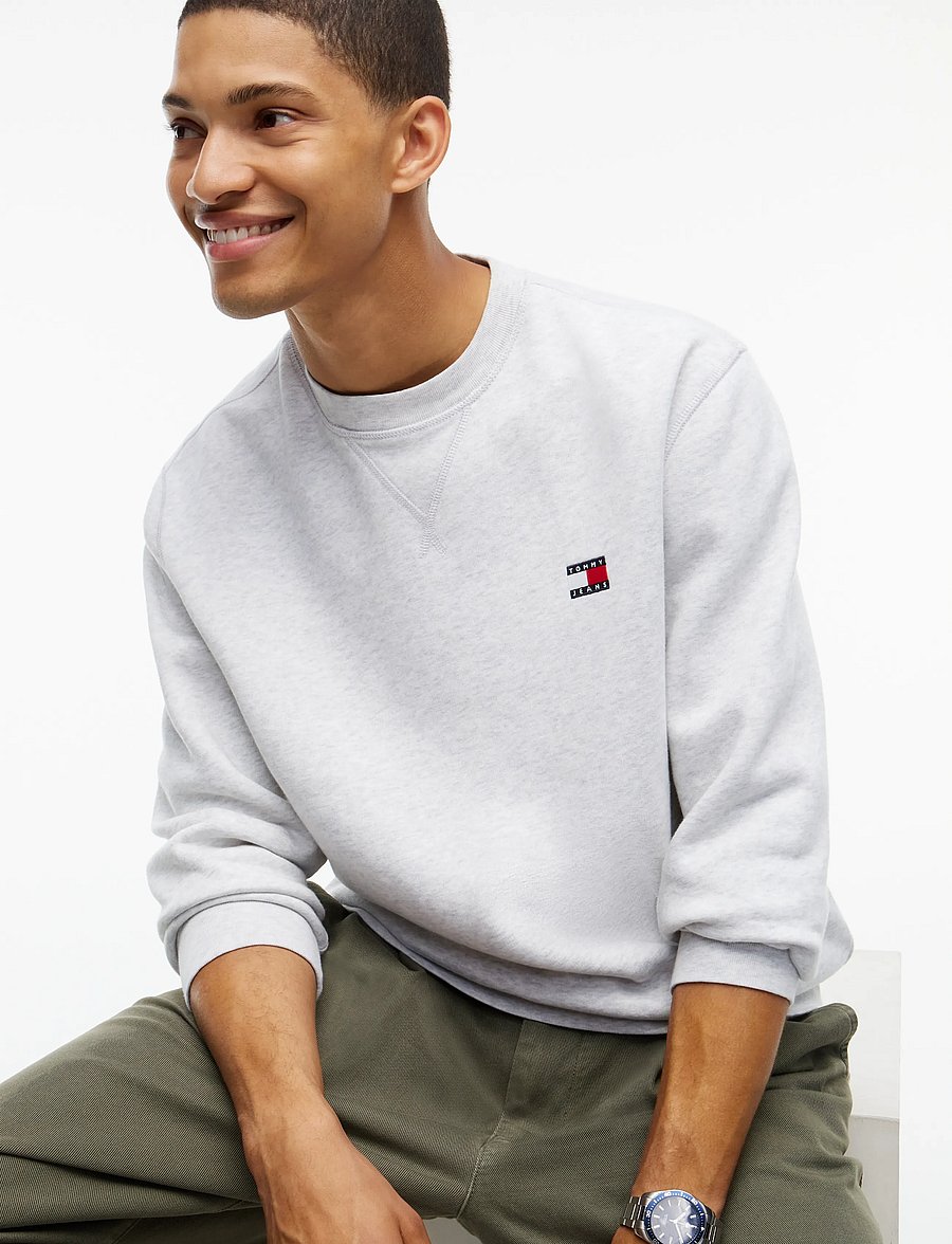 Tommy Jeans - Badge Crew - sweatshirts - ice grey heather - 3