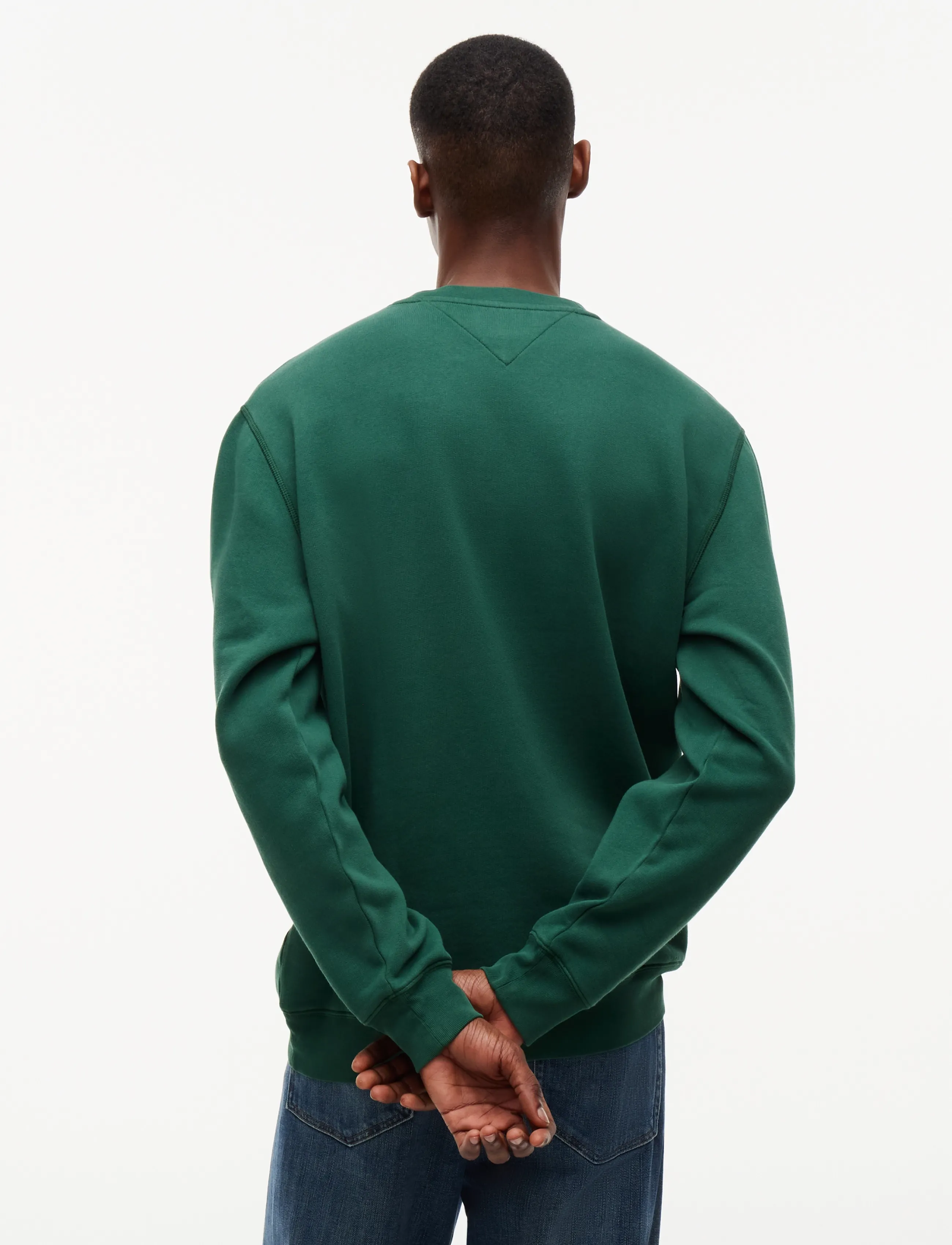 Tommy Jeans - TJM REG BADGE CREW EXT - dressipluusid - velvet green - 2