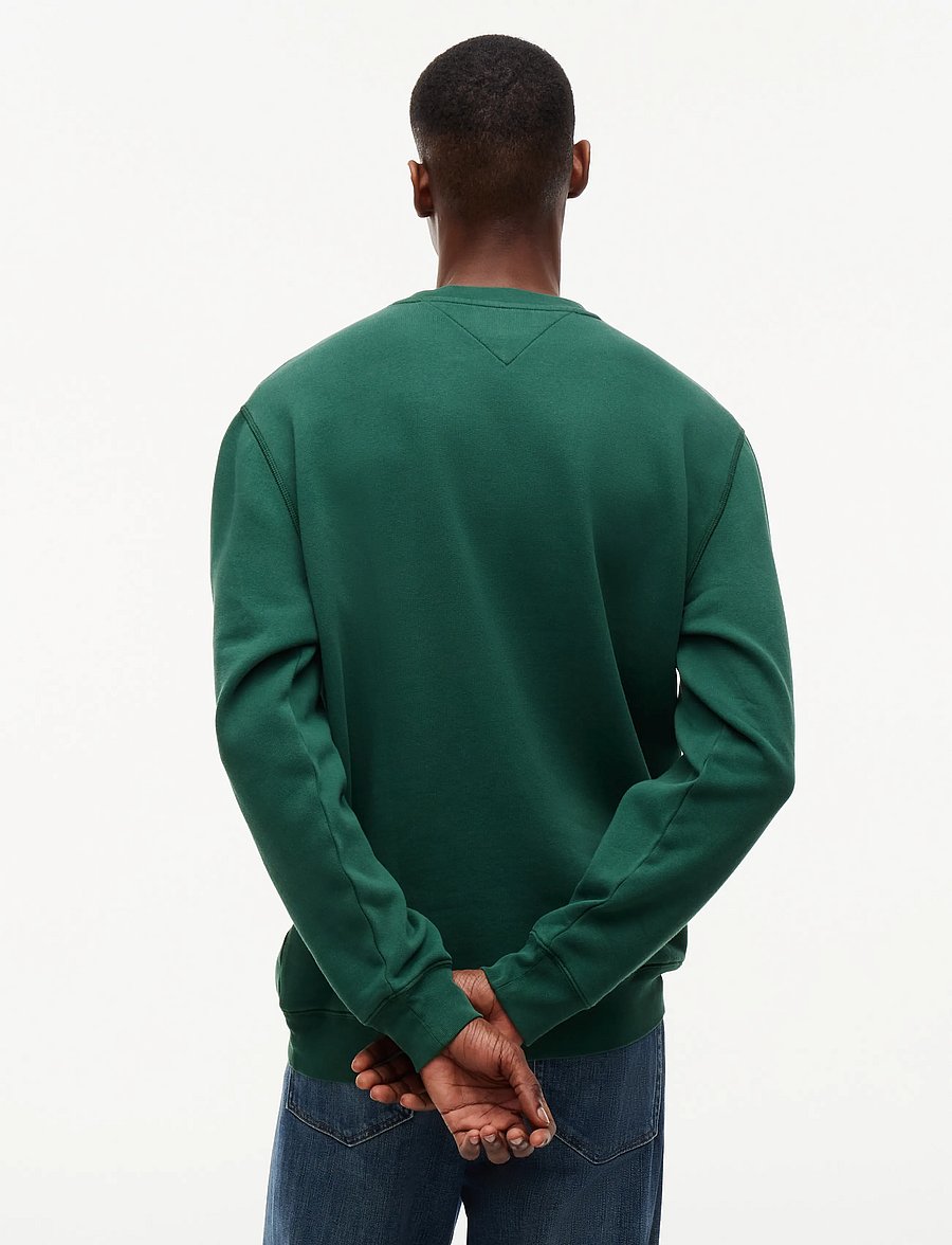 Tommy Jeans - TJM REG BADGE CREW EXT - dressipluusid - velvet green - 2