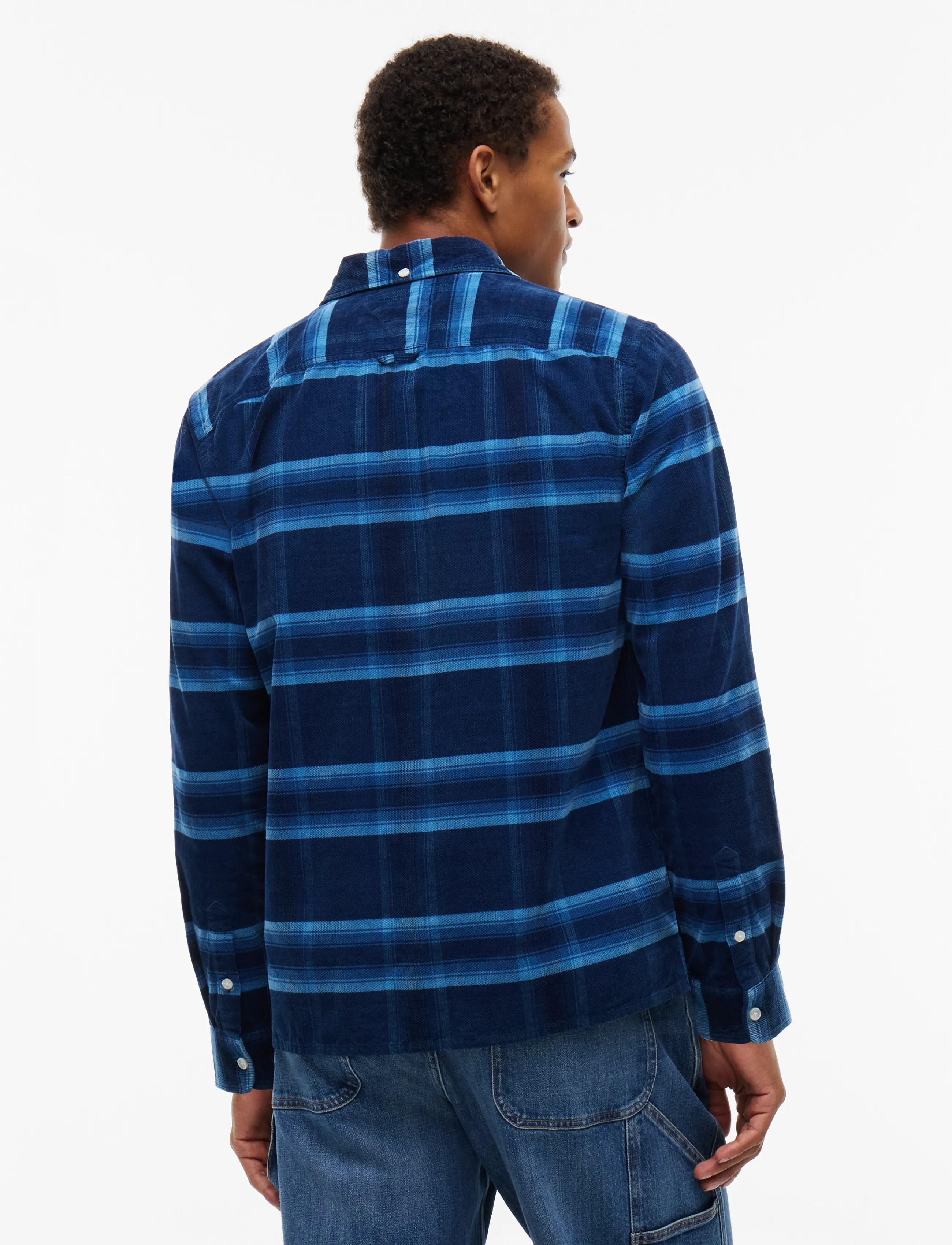 Tommy Jeans - TJM REG PATTERN CORDUROY SHIRT - karierte hemden - basic navy check - 2