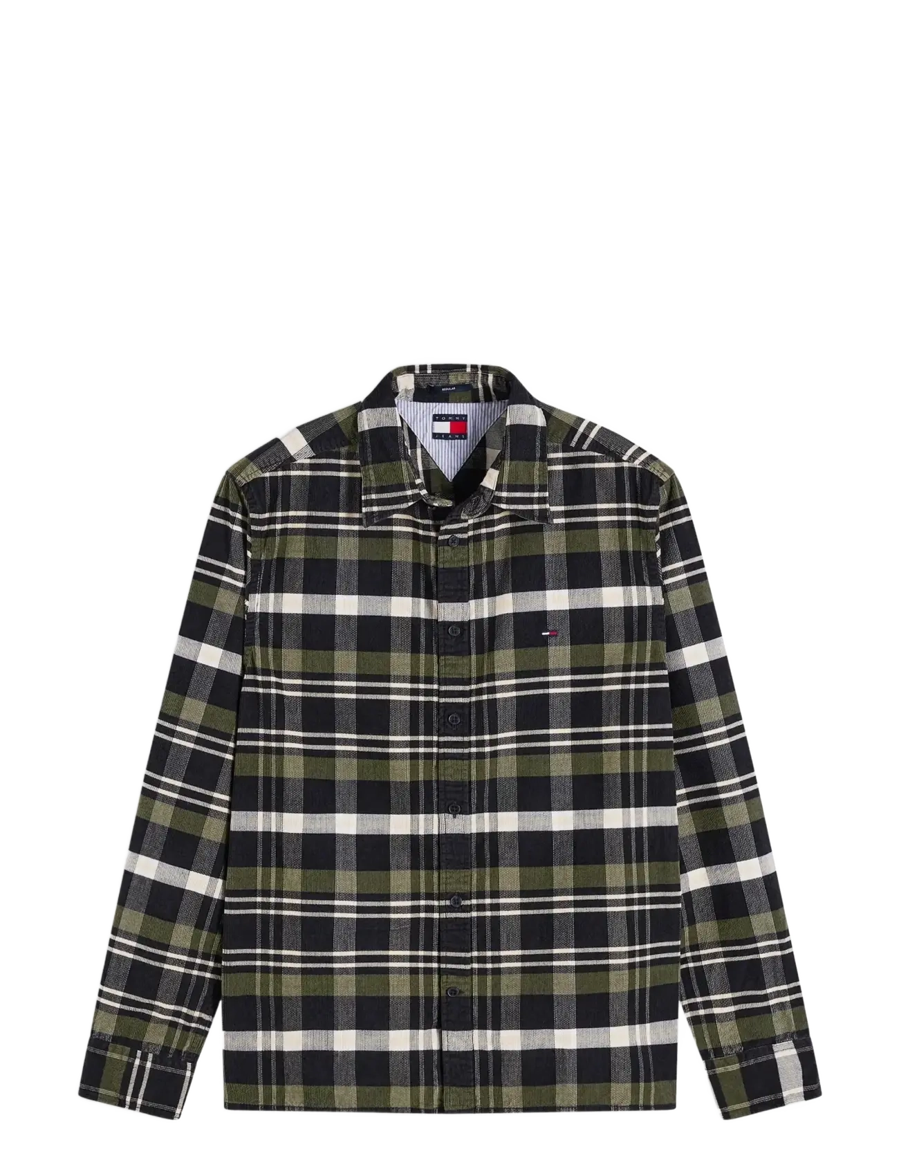 Tommy Jeans - TJM REG PATTERN CORDUROY SHIRT - rutiga skjortor - black   check - 1