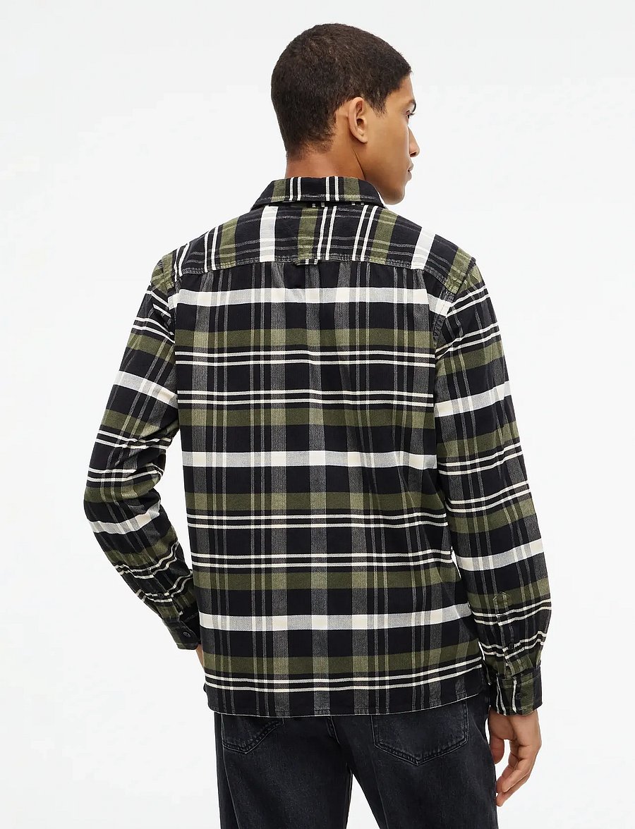 Tommy Jeans - TJM REG PATTERN CORDUROY SHIRT - rutiga skjortor - black check - 2