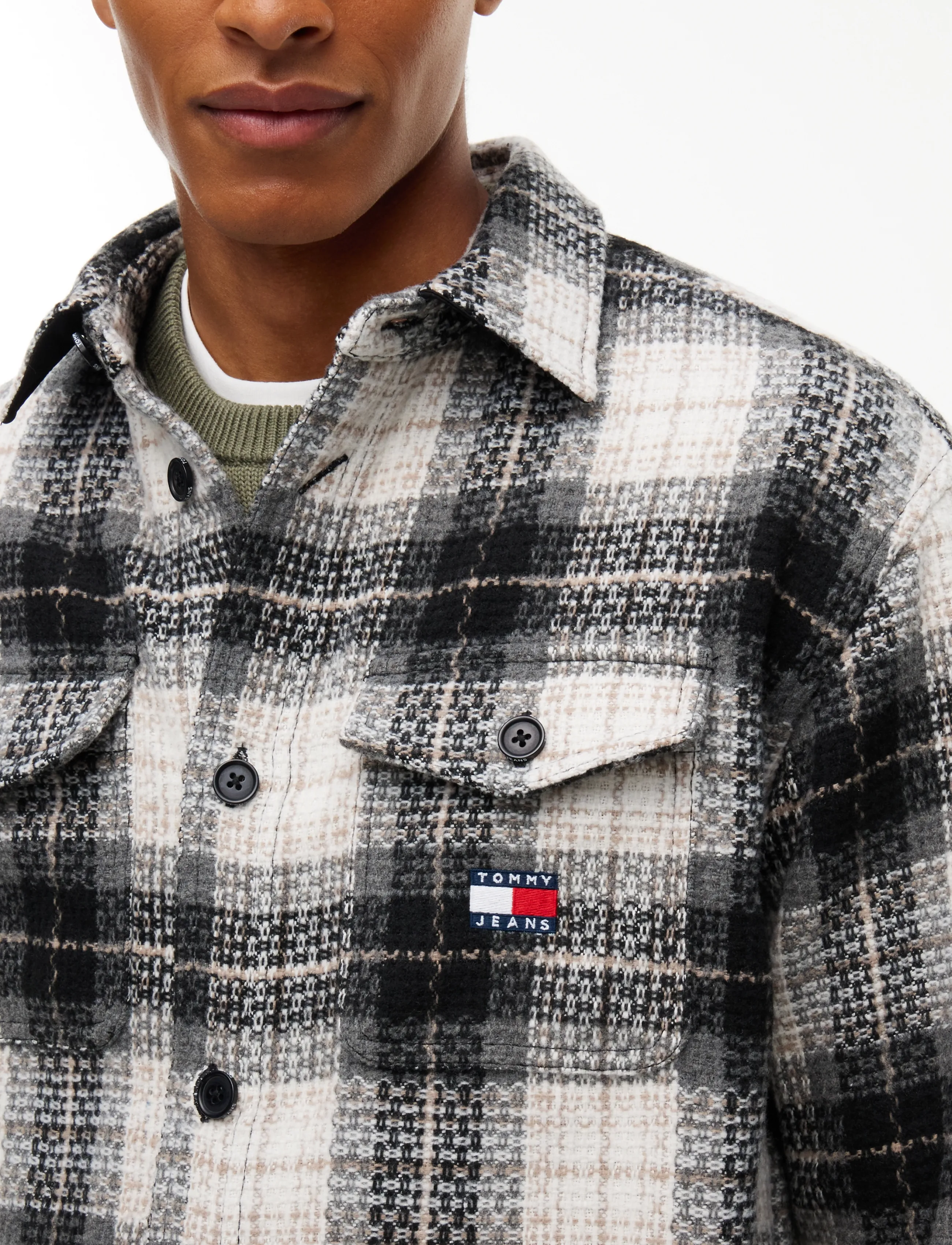 Tommy Jeans - TJM CHECK OVERSHIRT EXT - black check - 3
