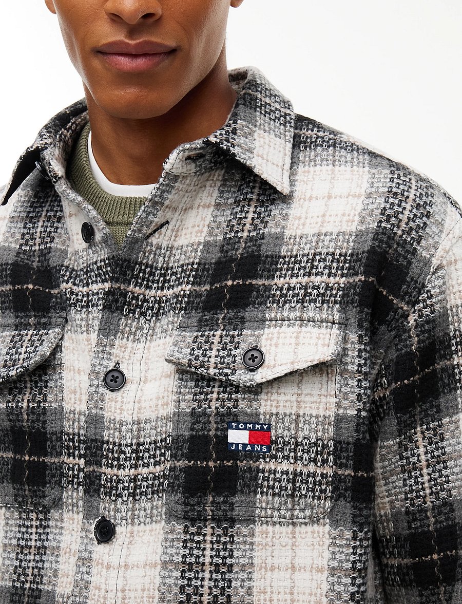 Tommy Jeans - TJM CHECK OVERSHIRT EXT - osta stiili järgi - black check - 3