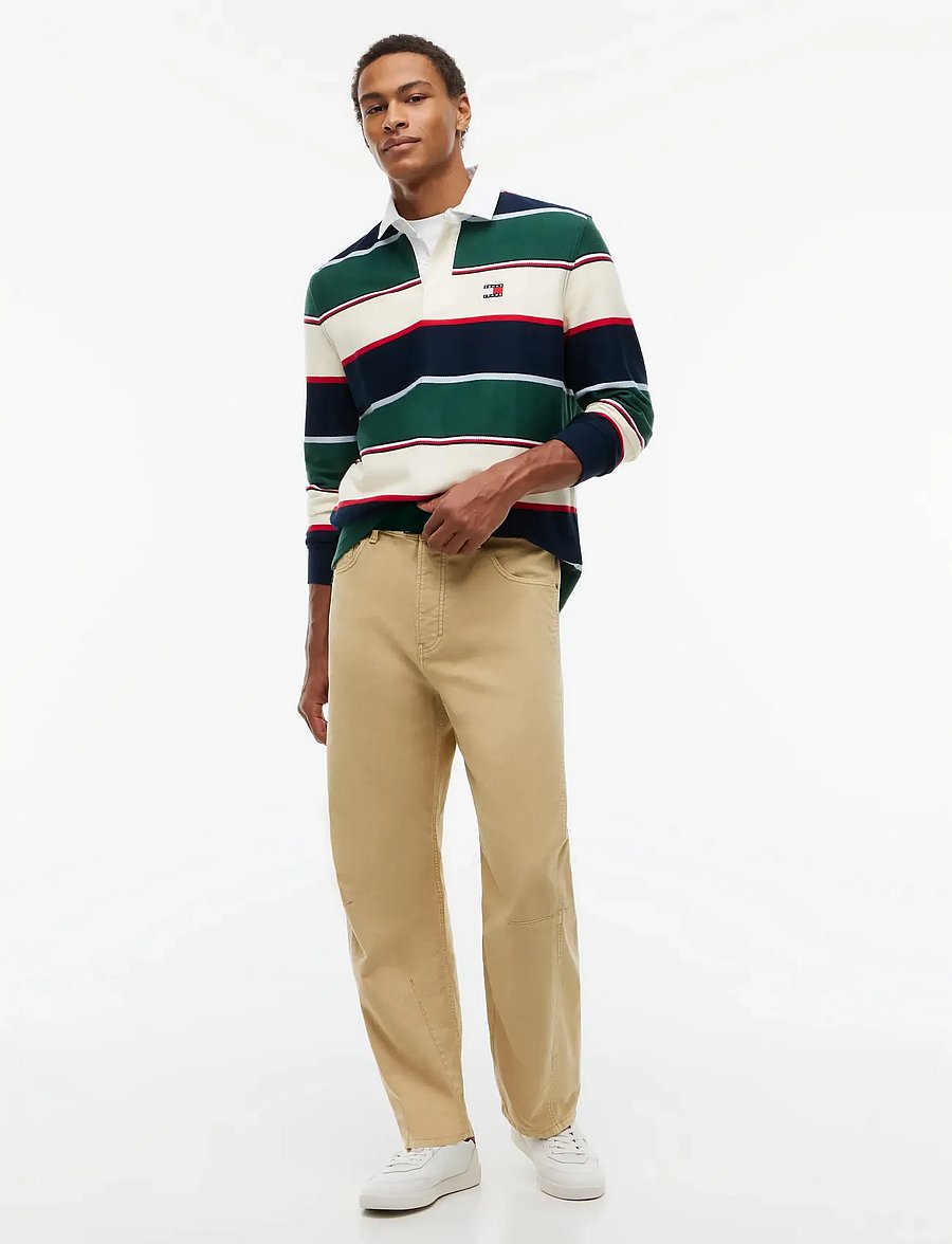 Tommy Jeans - TJM RLX VARSITY STRIPE RUGBY EXT - velvet green stripe - 4