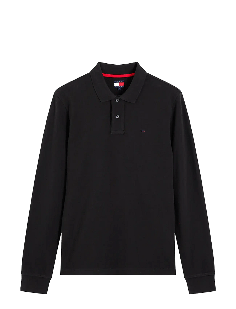 Tommy Jeans - TJM REG ESS POLO LS - langärmelig - black - 1