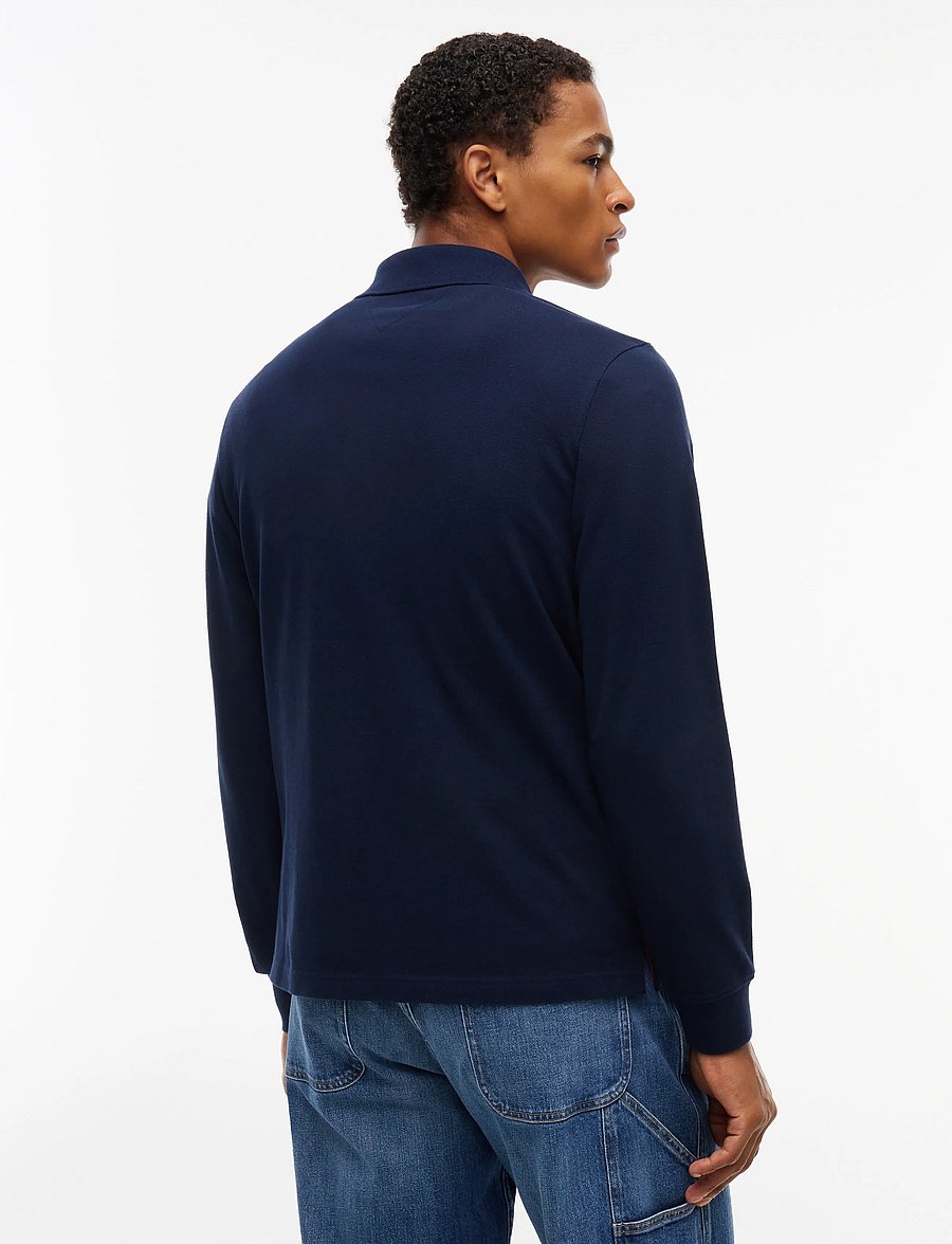 Tommy Jeans - TJM REG ESS POLO LS - langärmelig - dark blue - 2