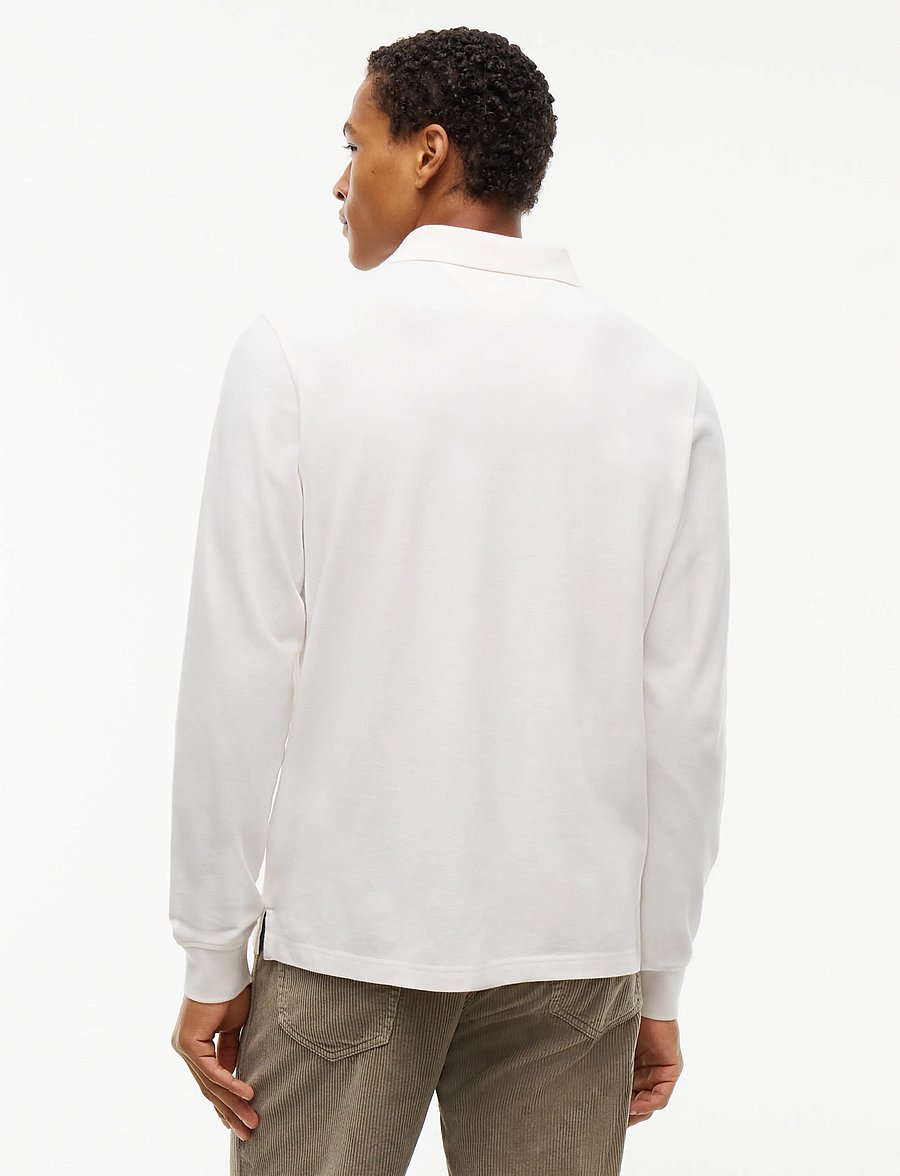 Tommy Jeans - TJM REG ESS POLO LS - langärmelig - off white - 2
