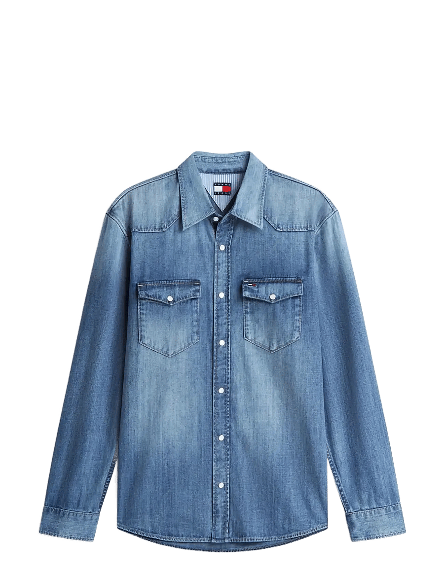 Tommy Jeans - REGULAR DENIM WESTERN SHIRT EXT - jeanshemden - denim medium - 1