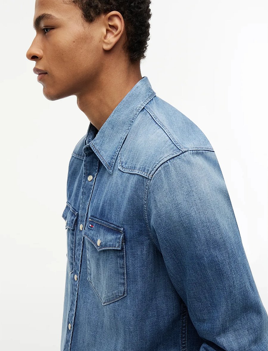 Tommy Jeans - REGULAR DENIM WESTERN SHIRT EXT - jeanshemden - denim medium - 3