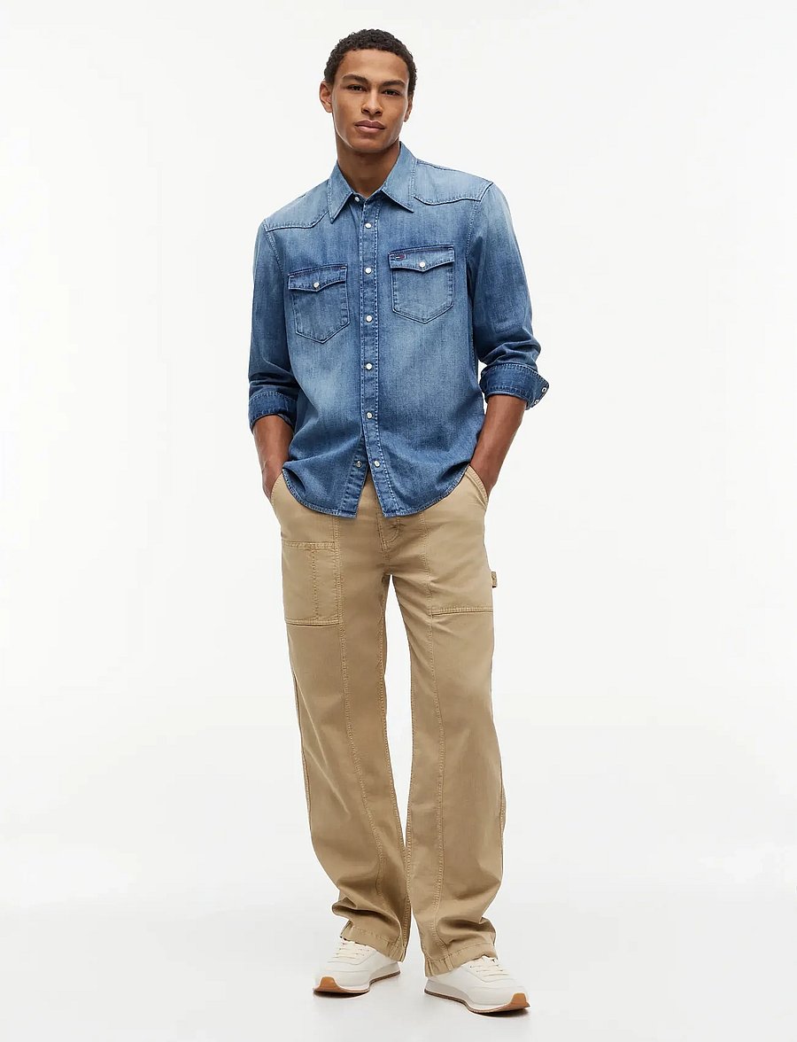 Tommy Jeans - REGULAR DENIM WESTERN SHIRT EXT - jeanshemden - denim medium - 4