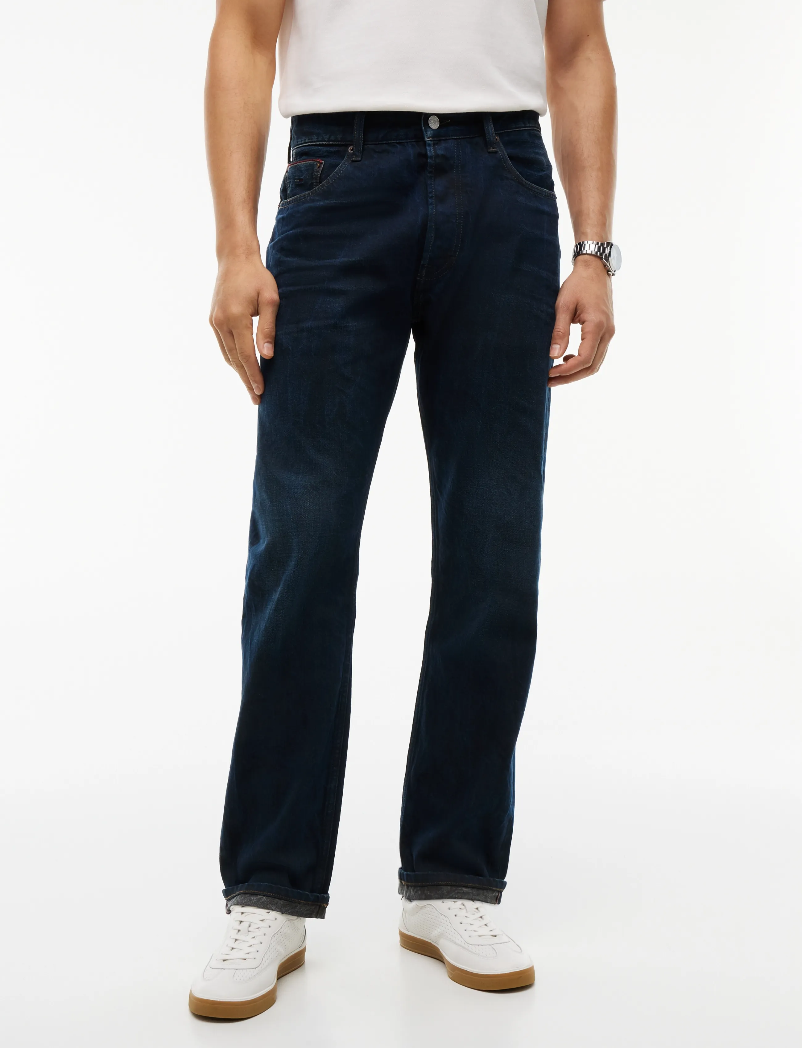 Tommy Jeans RYAN SLIM STRAIGHT DJ9059 - Shoppa efter stil - DENIM DARK / navy