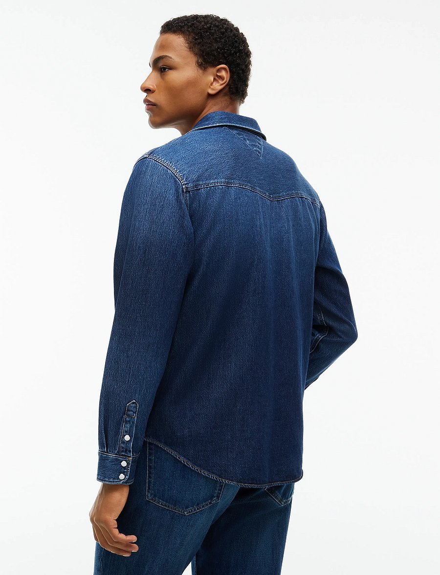 Tommy Jeans - REGULAR WESTERN SHIRT DJ8057 - teksasärgid - denim dark - 2