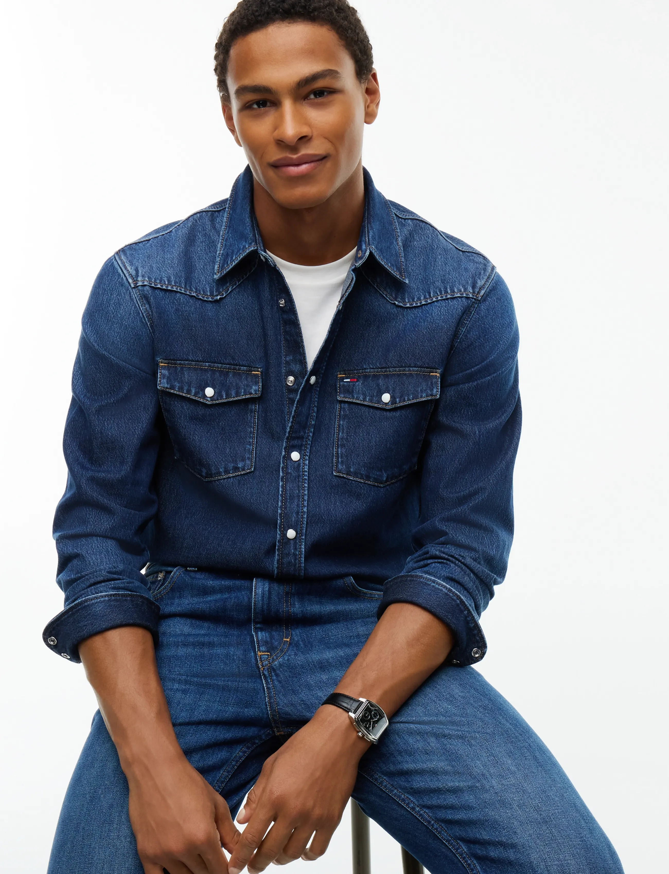Tommy Jeans - REGULAR WESTERN SHIRT DJ8057 - denim dark - 3