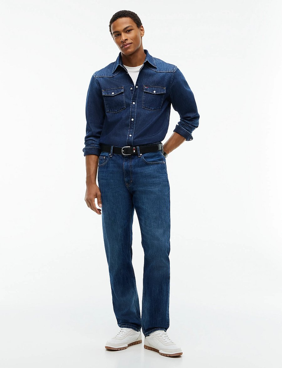 Tommy Jeans - REGULAR WESTERN SHIRT DJ8057 - teksasärgid - denim dark - 4