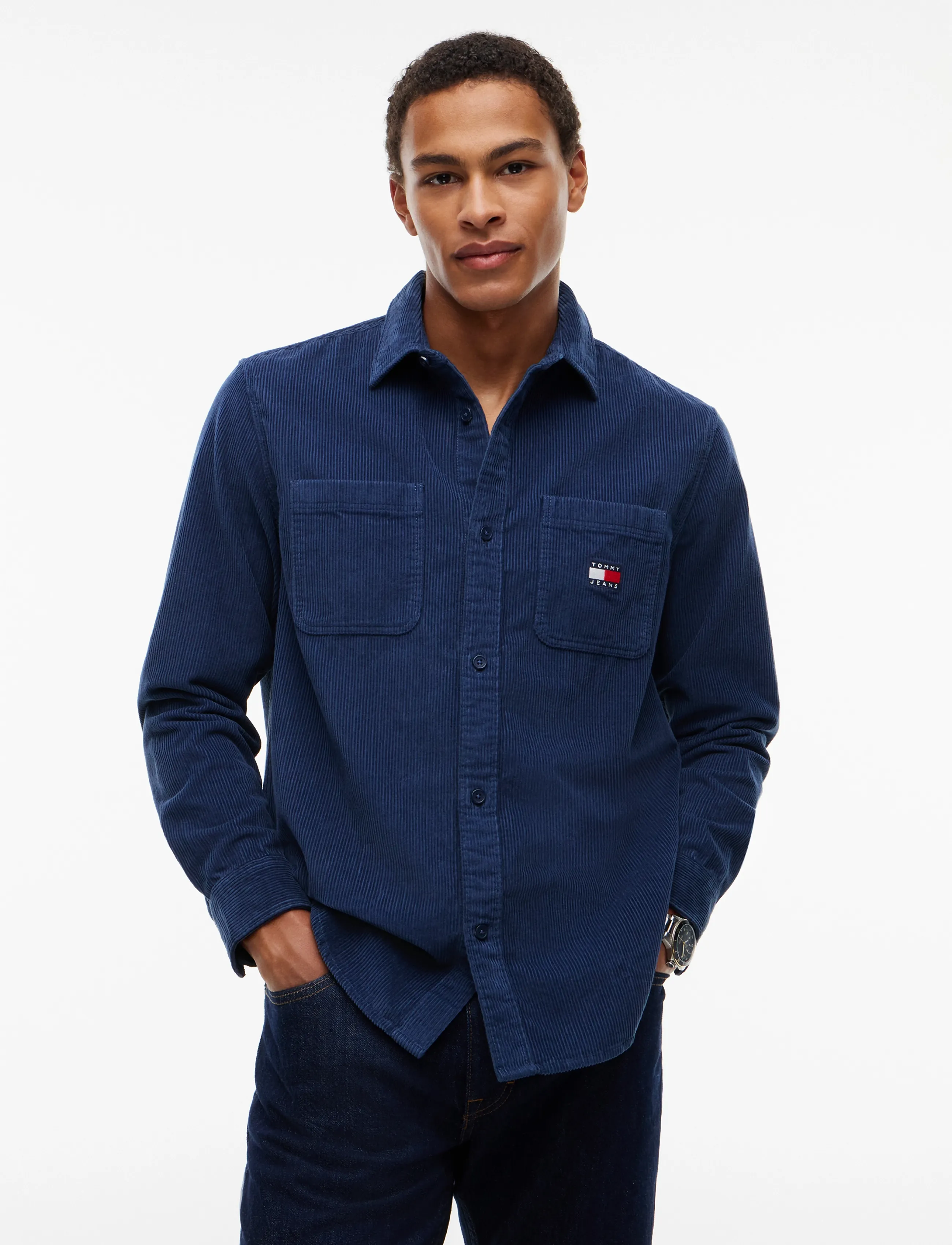 Tommy Jeans TJM RLX CORDUROY SHIRT EXT - Tommy Jeans - BASIC NAVY / navy
