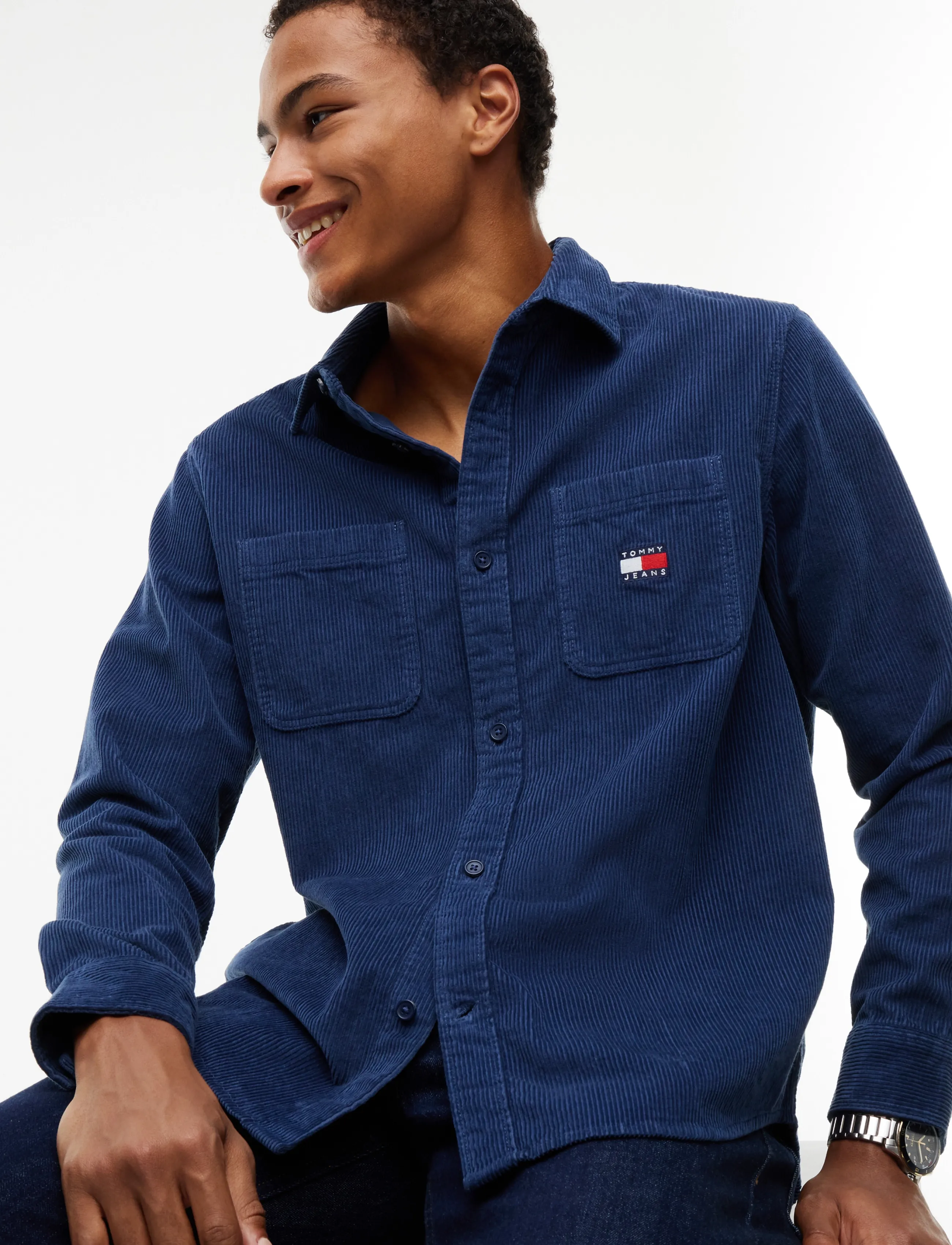 Tommy Jeans - TJM RLX CORDUROY SHIRT EXT - cordhemden - basic navy - 3