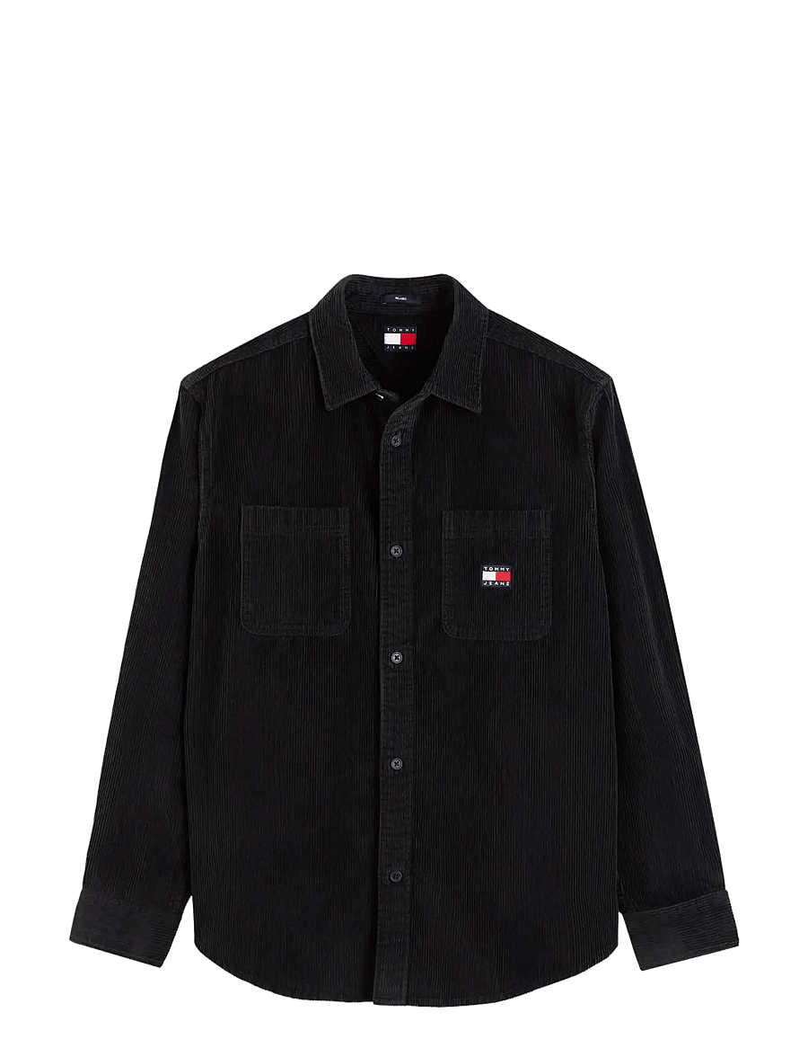 Tommy Jeans - TJM RLX CORDUROY SHIRT EXT - cordhemden - black - 1