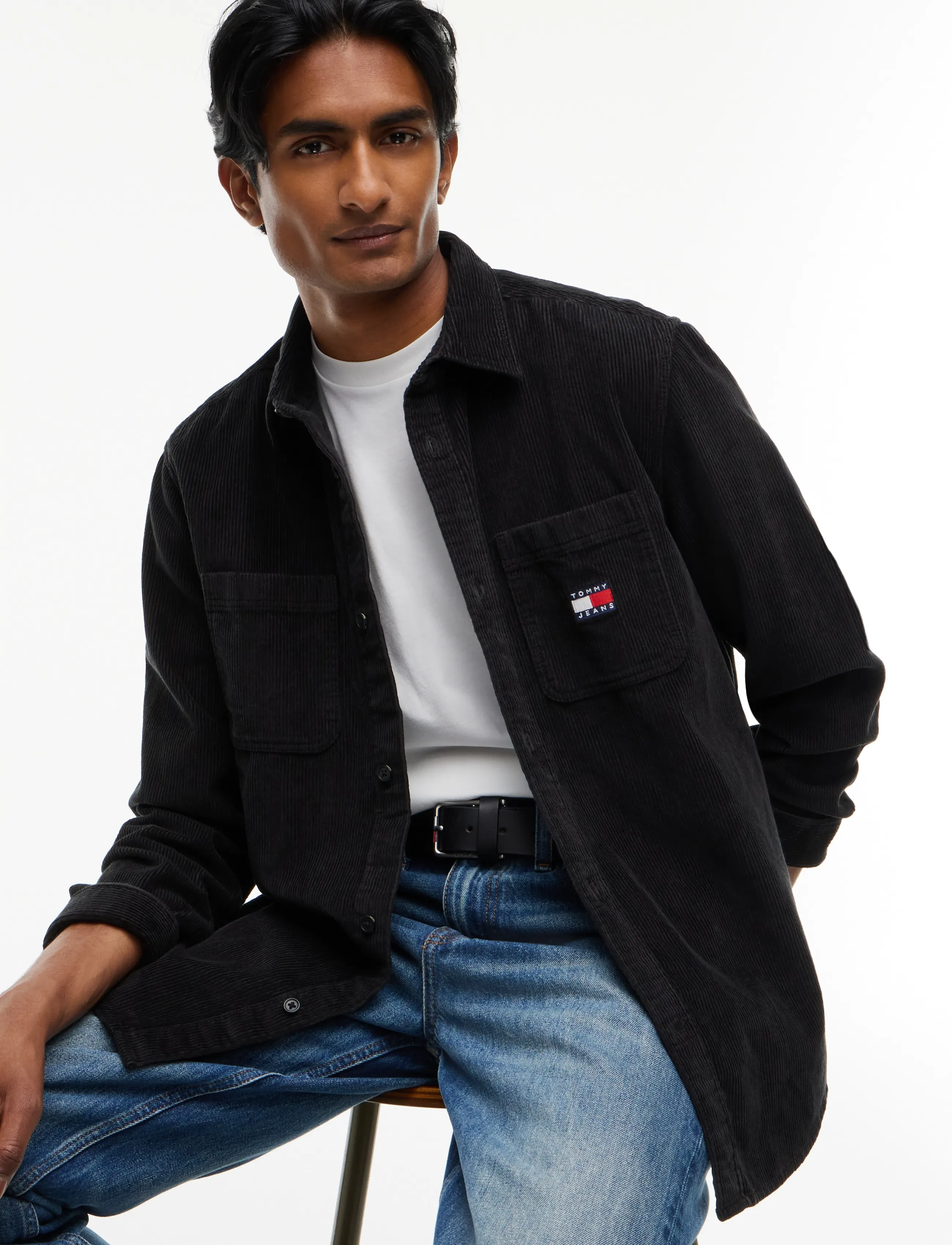 Tommy Jeans - TJM RLX CORDUROY SHIRT EXT - cordhemden - black - 3