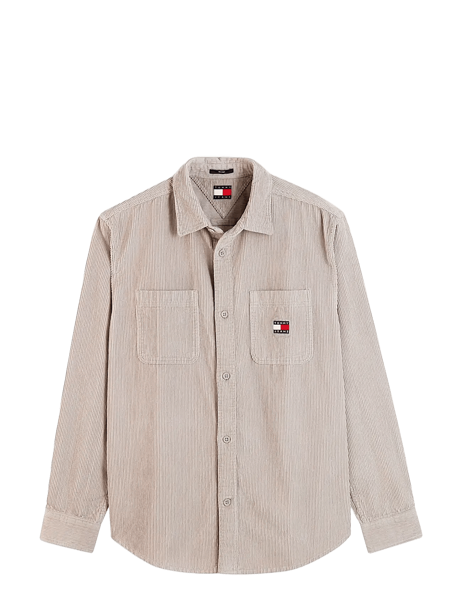 Tommy Jeans - TJM RLX CORDUROY SHIRT EXT - cordhemden - limestone dust - 1