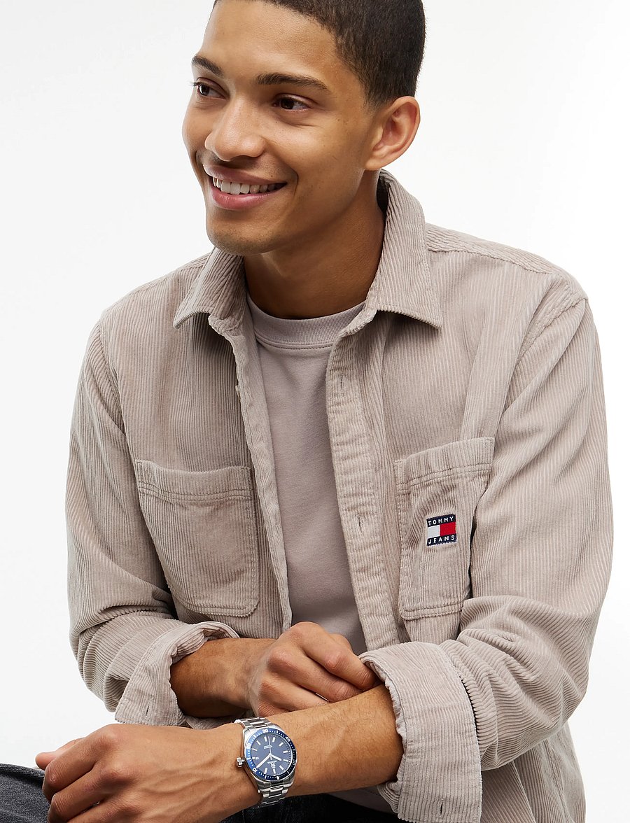 Tommy Jeans - TJM RLX CORDUROY SHIRT EXT - cordhemden - limestone dust - 3