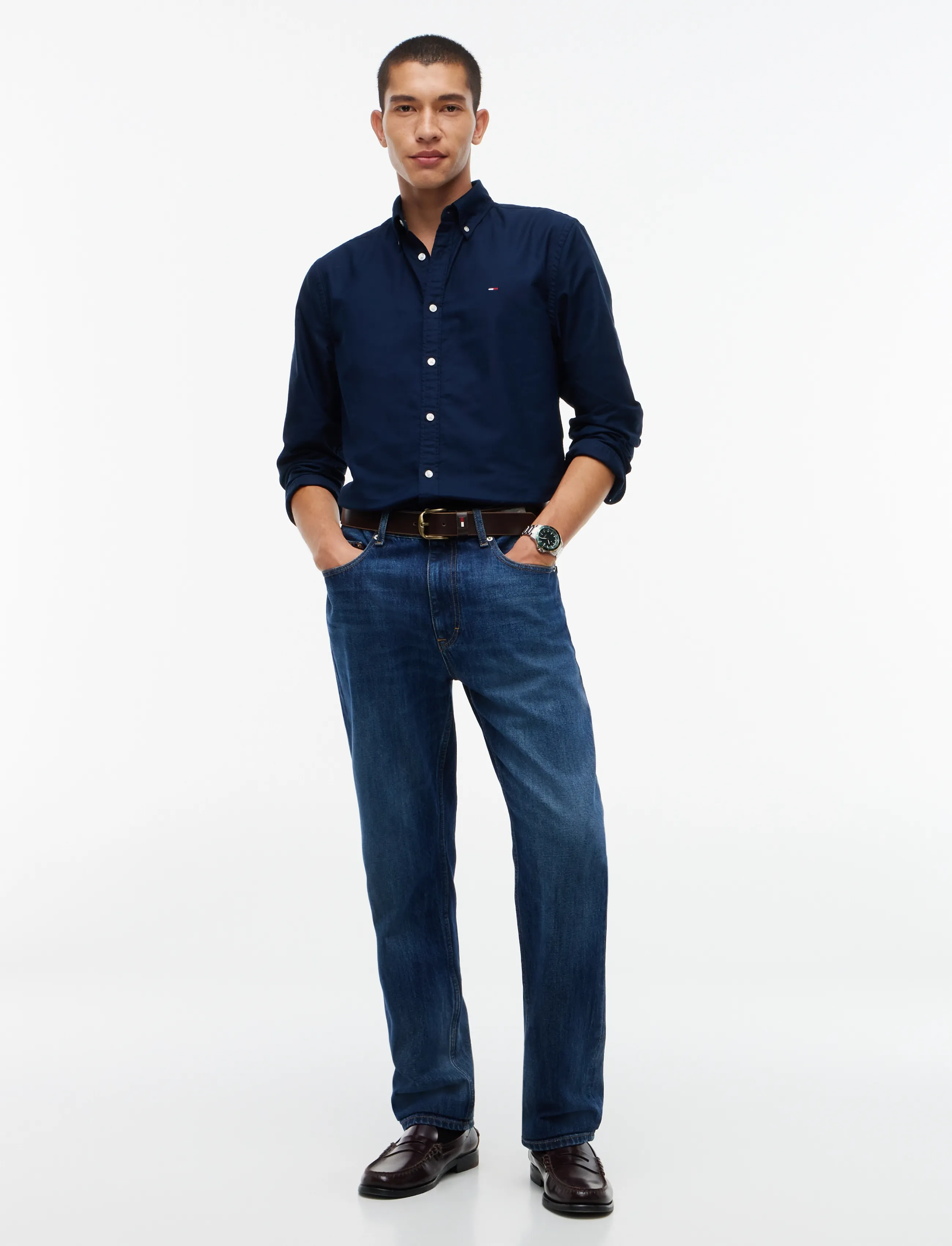 Tommy Jeans - TJM REG OXFORD SHIRT EXT - dark blue - 4