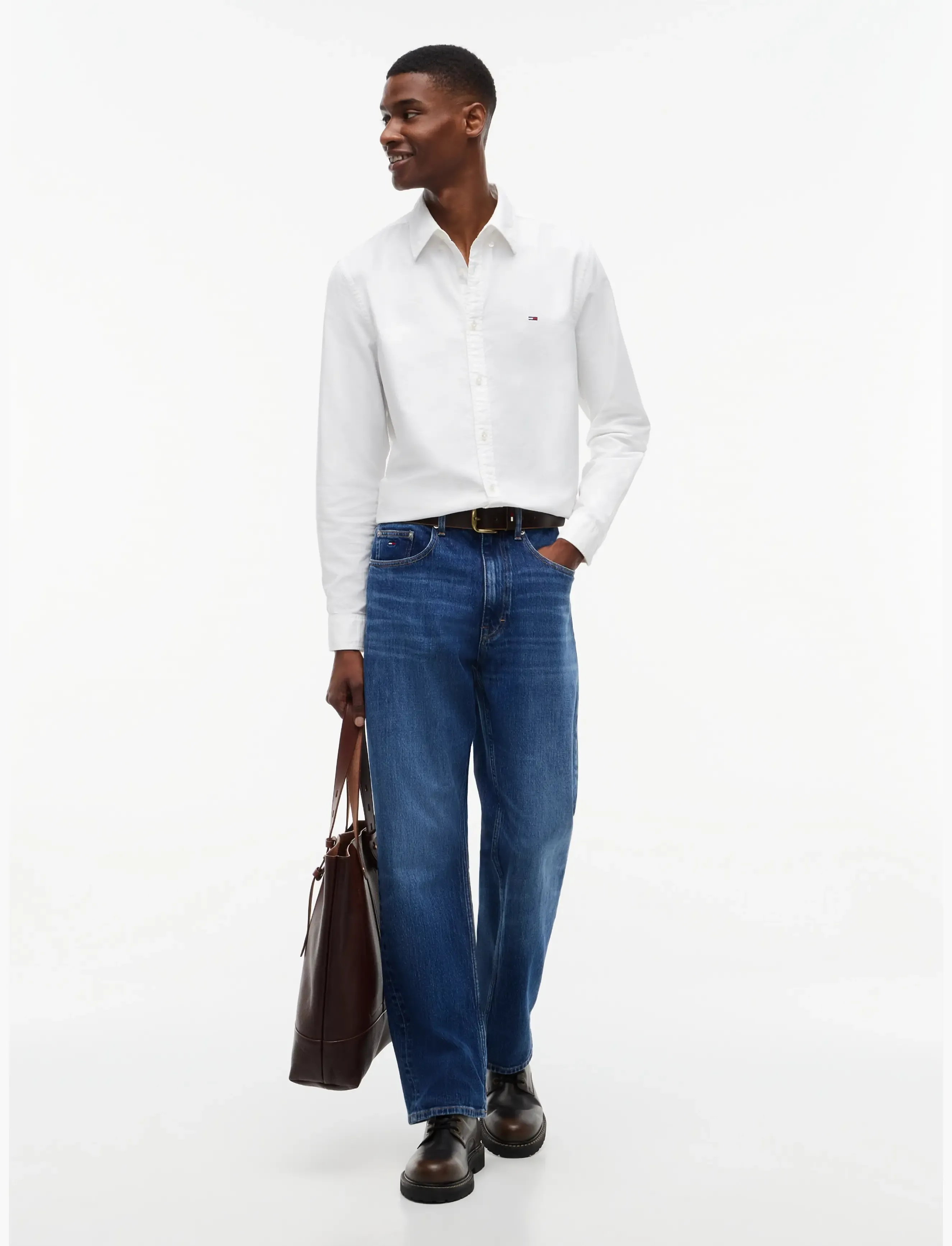 Tommy Jeans - TJM REG OXFORD SHIRT EXT - oxford skjorter - ecru - 4