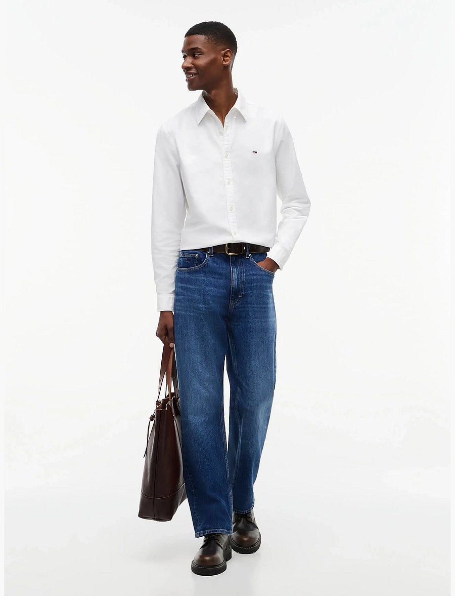 Tommy Jeans - TJM REG OXFORD SHIRT EXT - oxford skjorter - ecru - 4