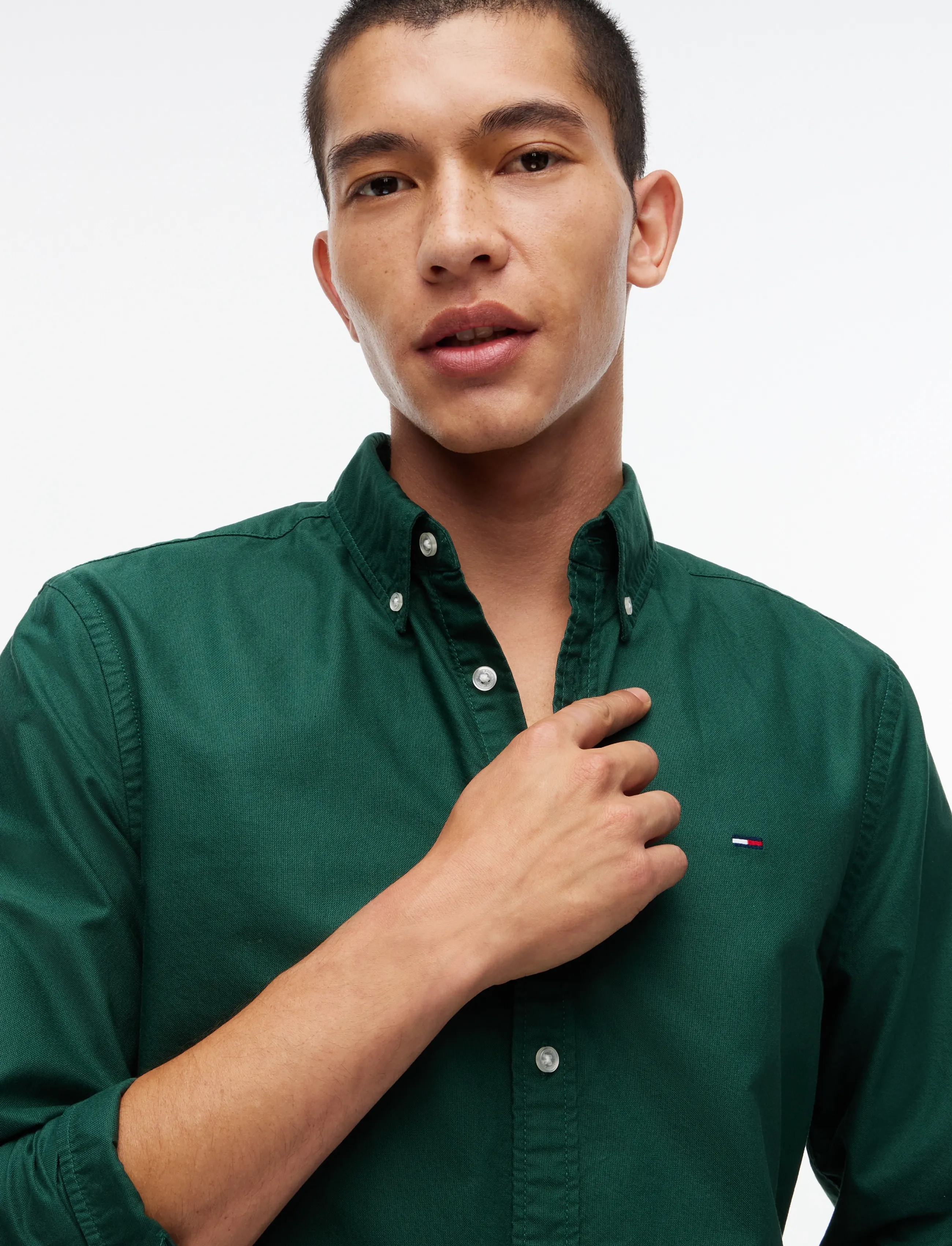 Tommy Jeans - TJM REG OXFORD SHIRT EXT - oxfordi särgid - velvet green - 3