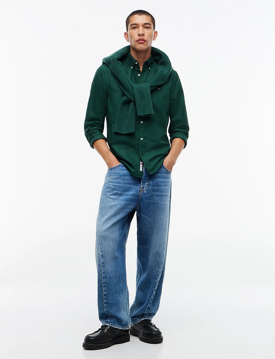 Tommy Jeans - TJM REG OXFORD SHIRT EXT - oxfordi särgid - velvet green - 4